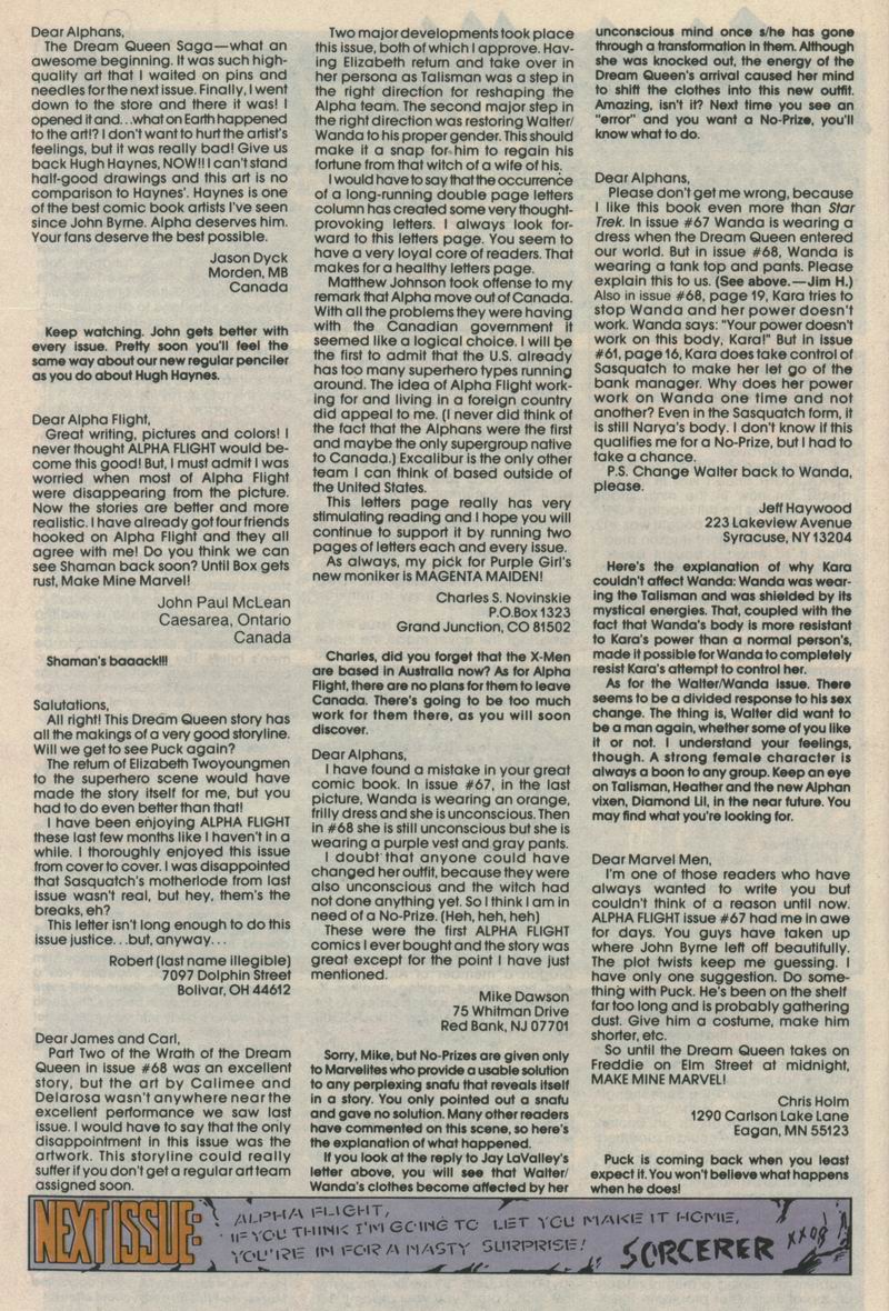 Read online Alpha Flight (1983) comic -  Issue #72 - 26