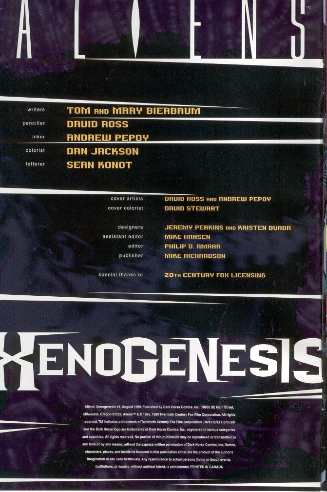 Read online Aliens: Xenogenesis comic -  Issue #1 - 2