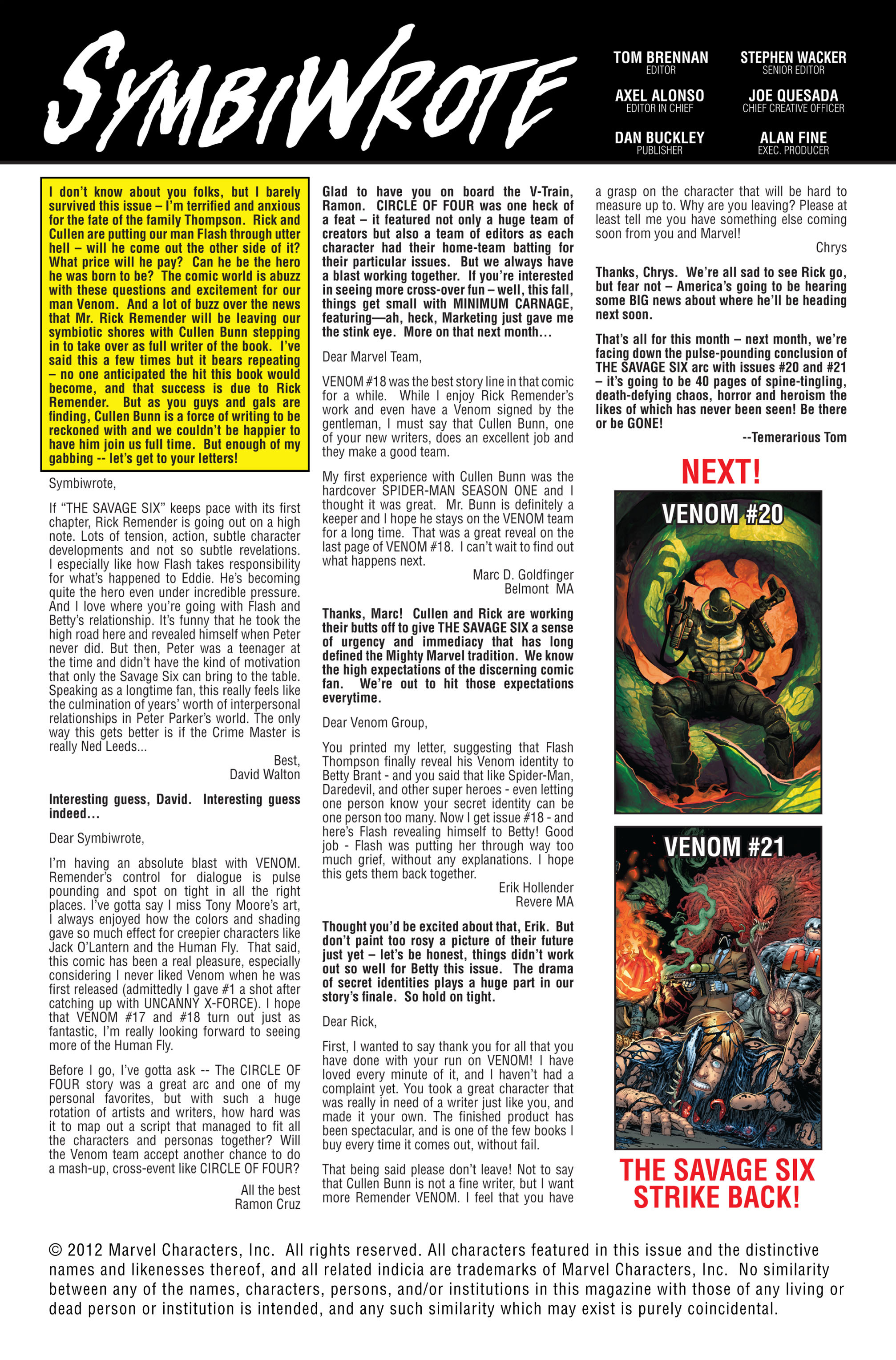 Read online Venom (2011) comic -  Issue #19 - 23