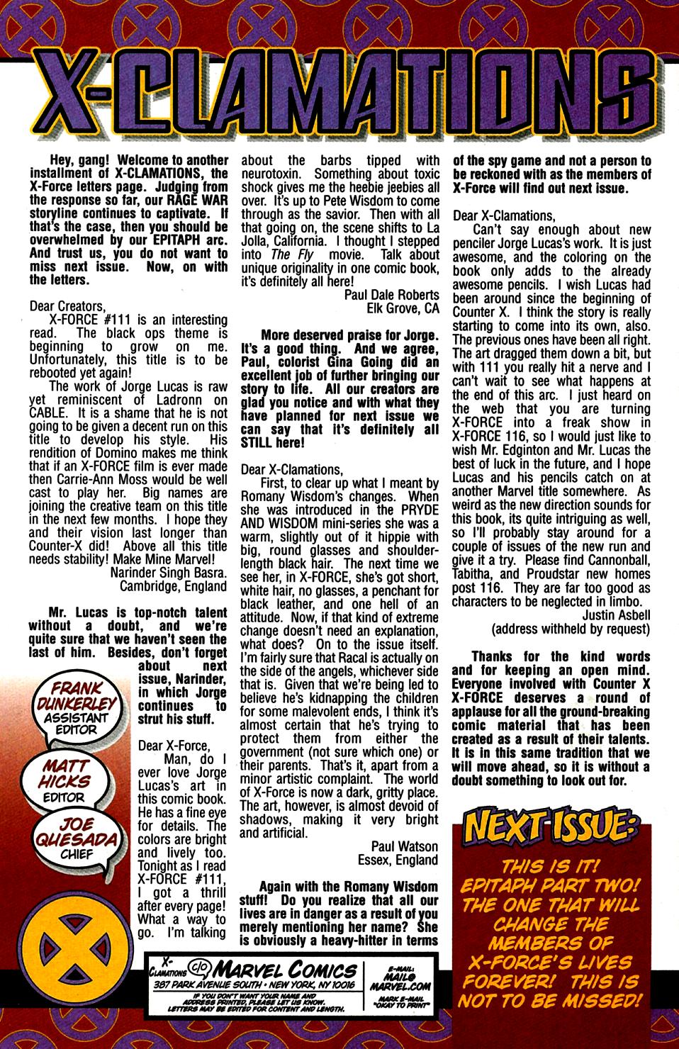 Read online X-Force (1991) comic -  Issue #114 - 24