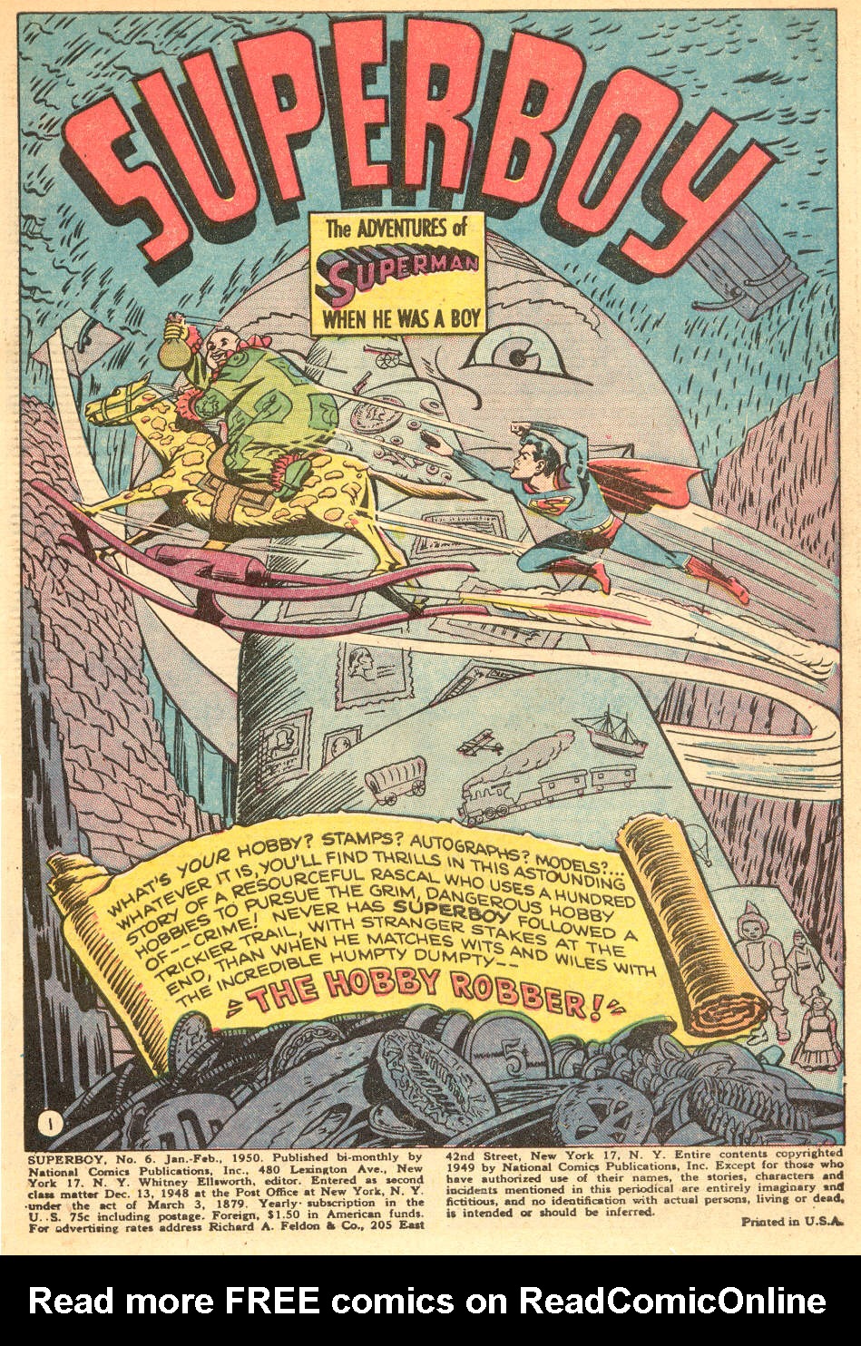 Read online Superboy (1949) comic -  Issue #6 - 2