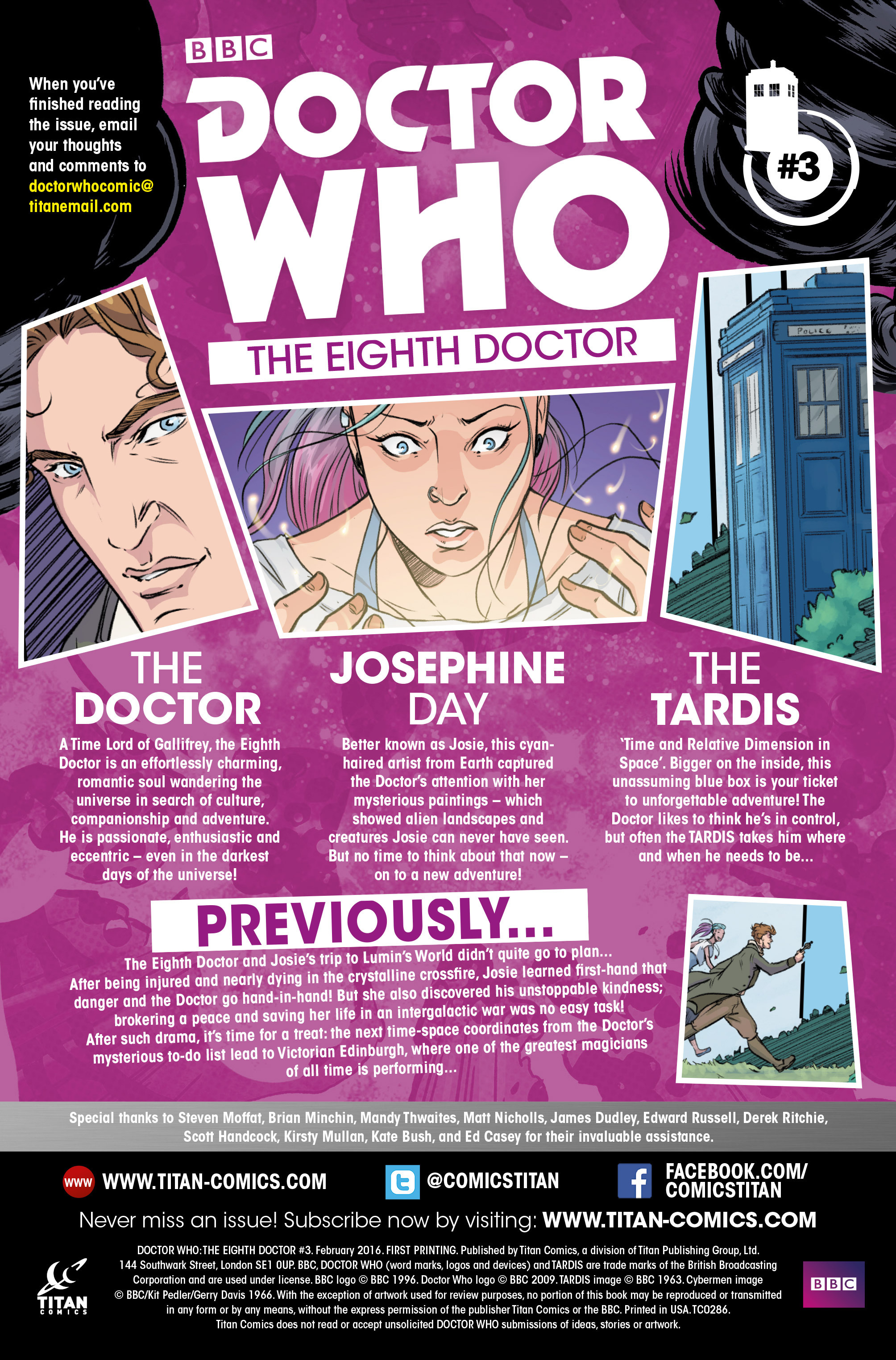 Read online Doctor Who: The Eighth Doctor comic -  Issue #3 - 3