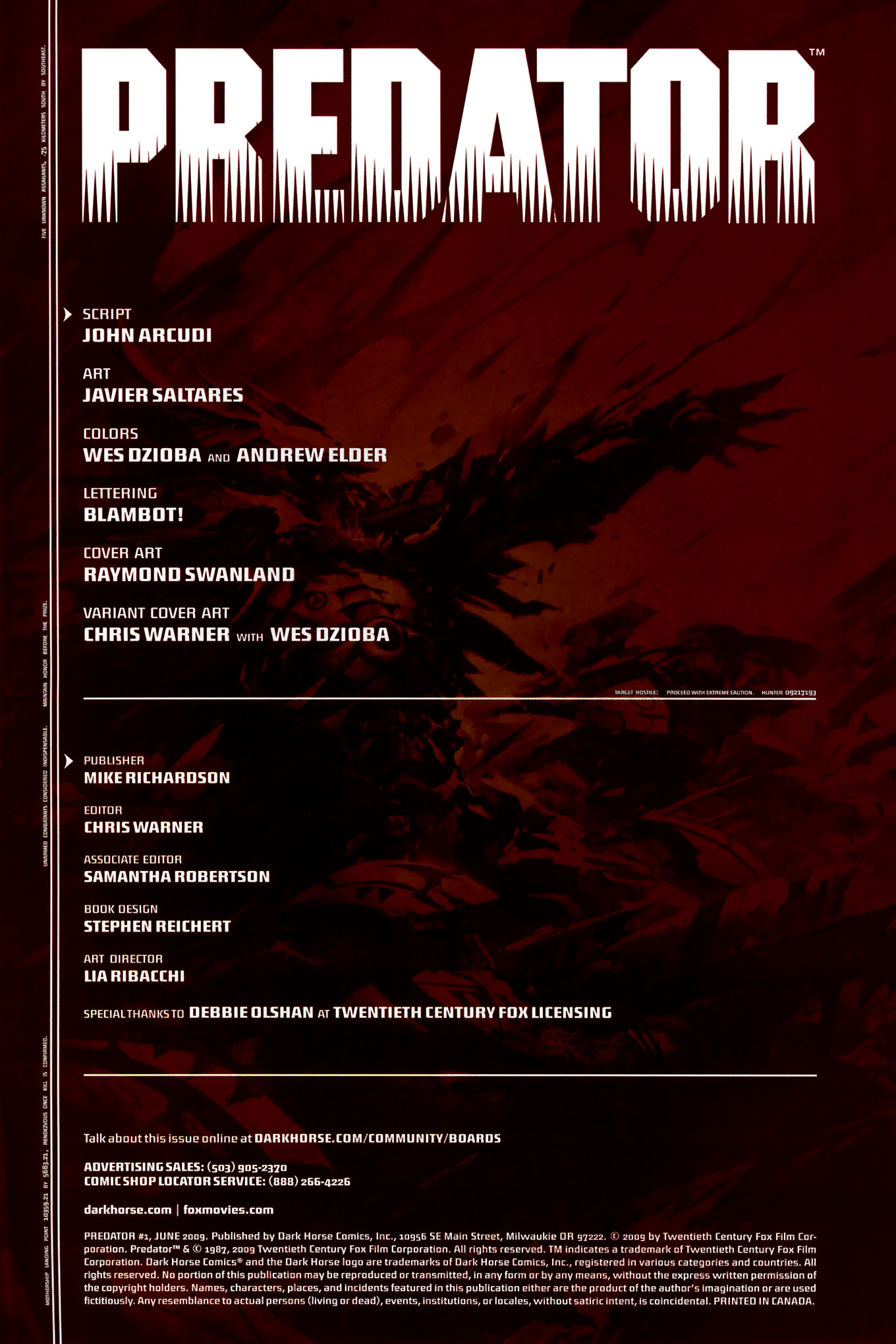 Read online Predator comic -  Issue #1 - 2