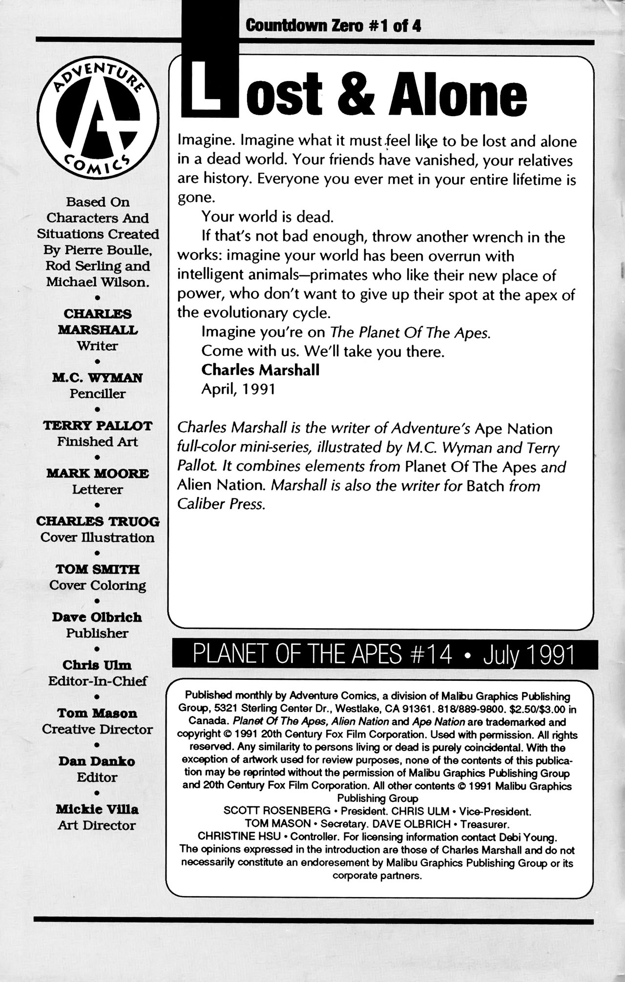 Read online Planet of the Apes (1990) comic -  Issue #14 - 2