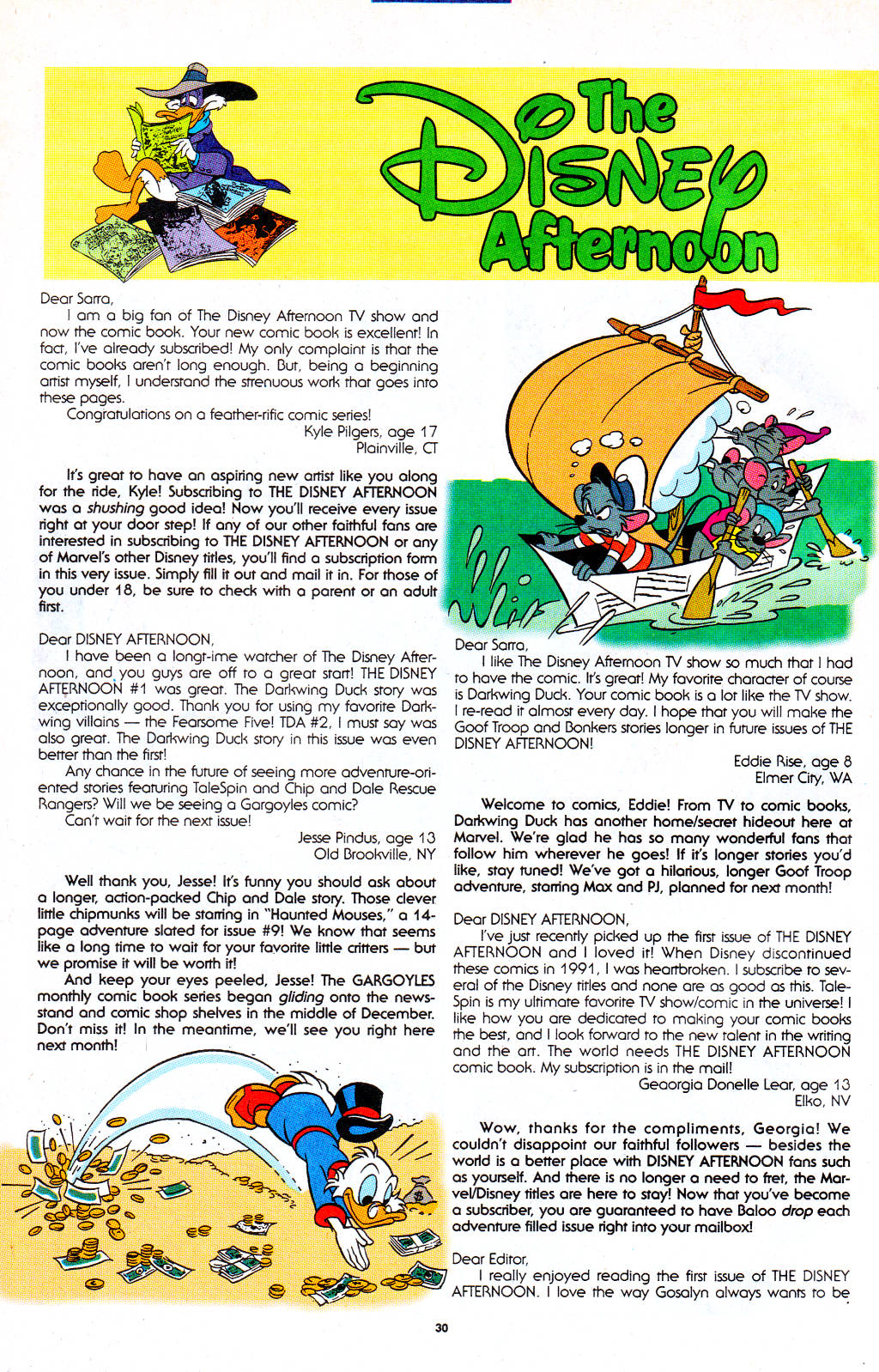 Read online The Disney Afternoon comic -  Issue #5 - 32