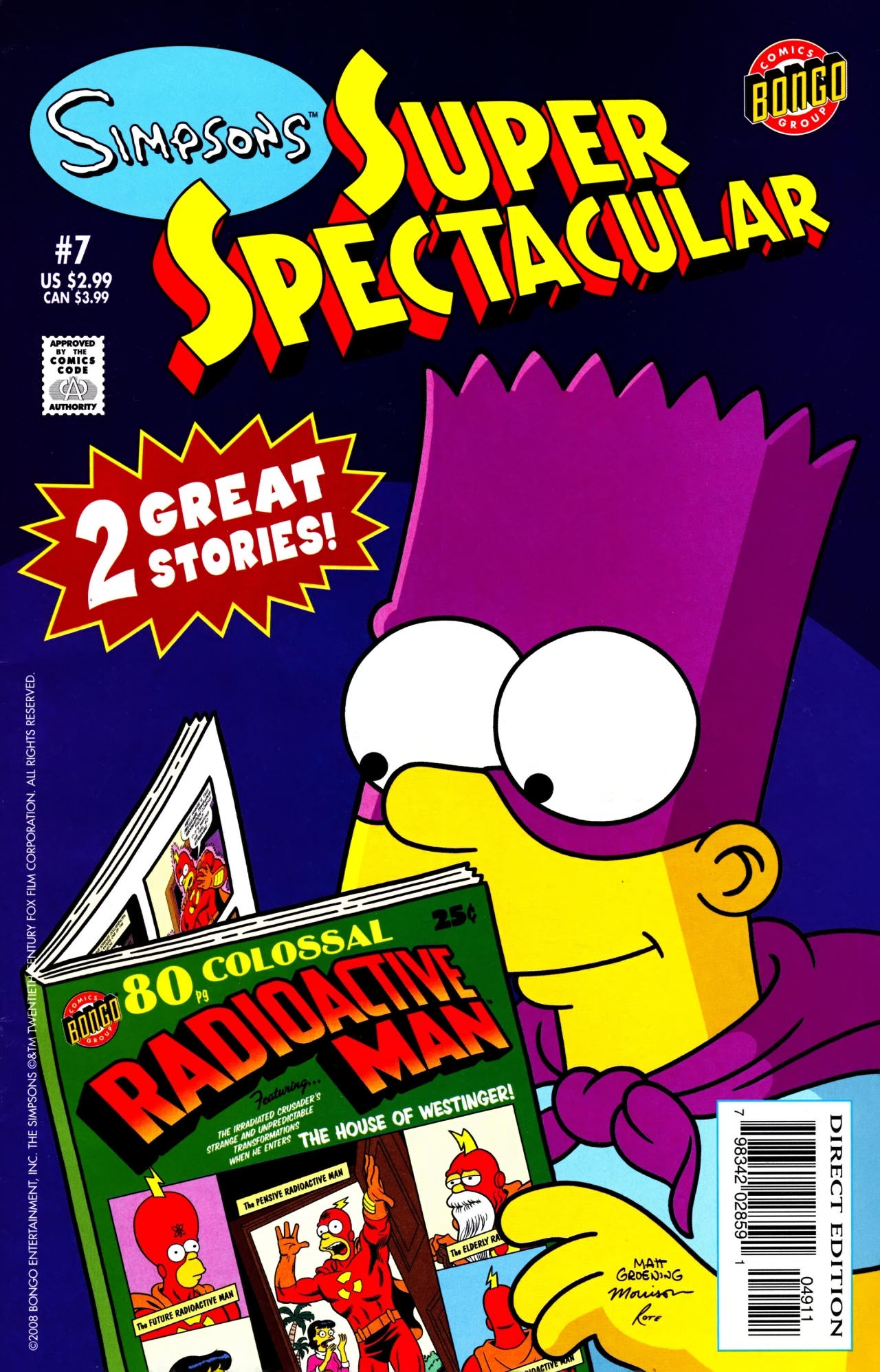 Read online Bongo Comics Presents Simpsons Super Spectacular comic -  Issue #7 - 1