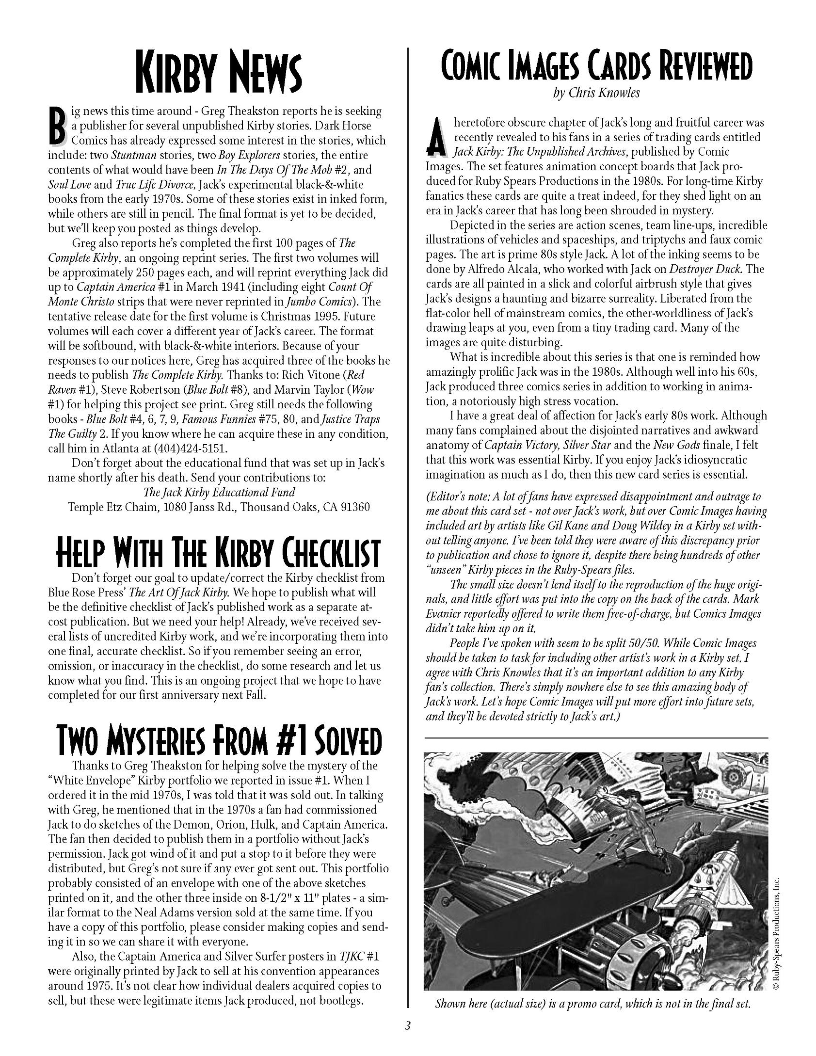 Read online The Jack Kirby Collector comic -  Issue #4 - 3