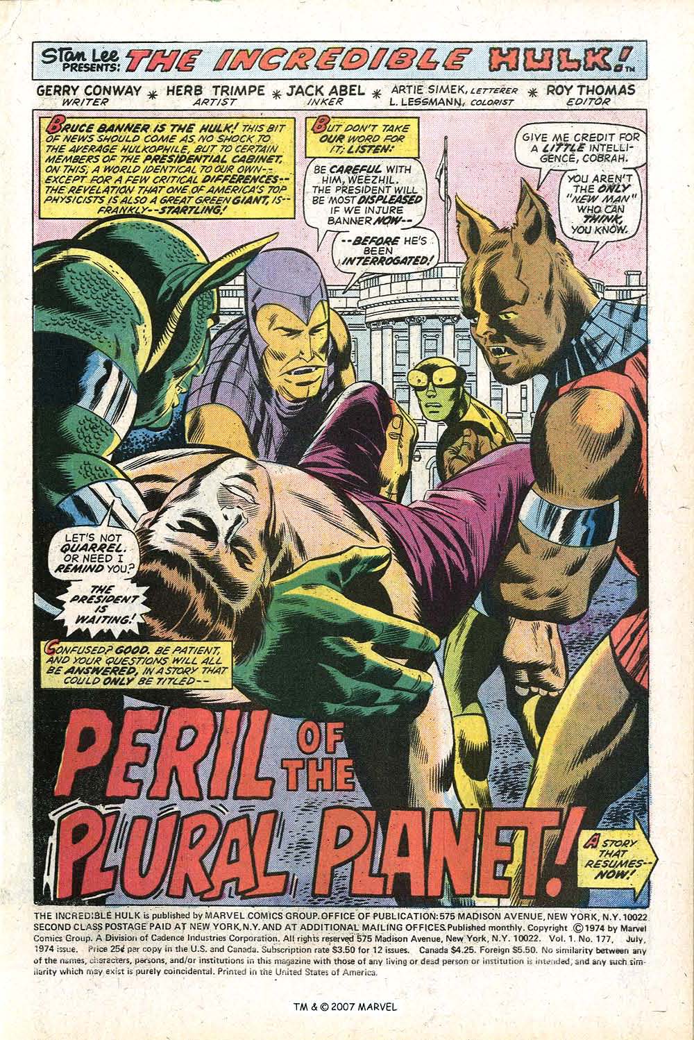 Read online The Incredible Hulk (1968) comic -  Issue #177 - 3