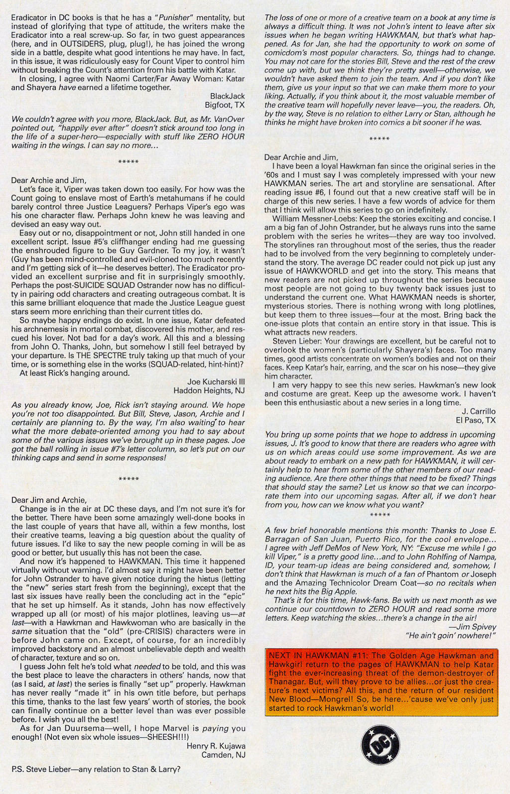 Hawkman (1993) Issue #10 #13 - English 28