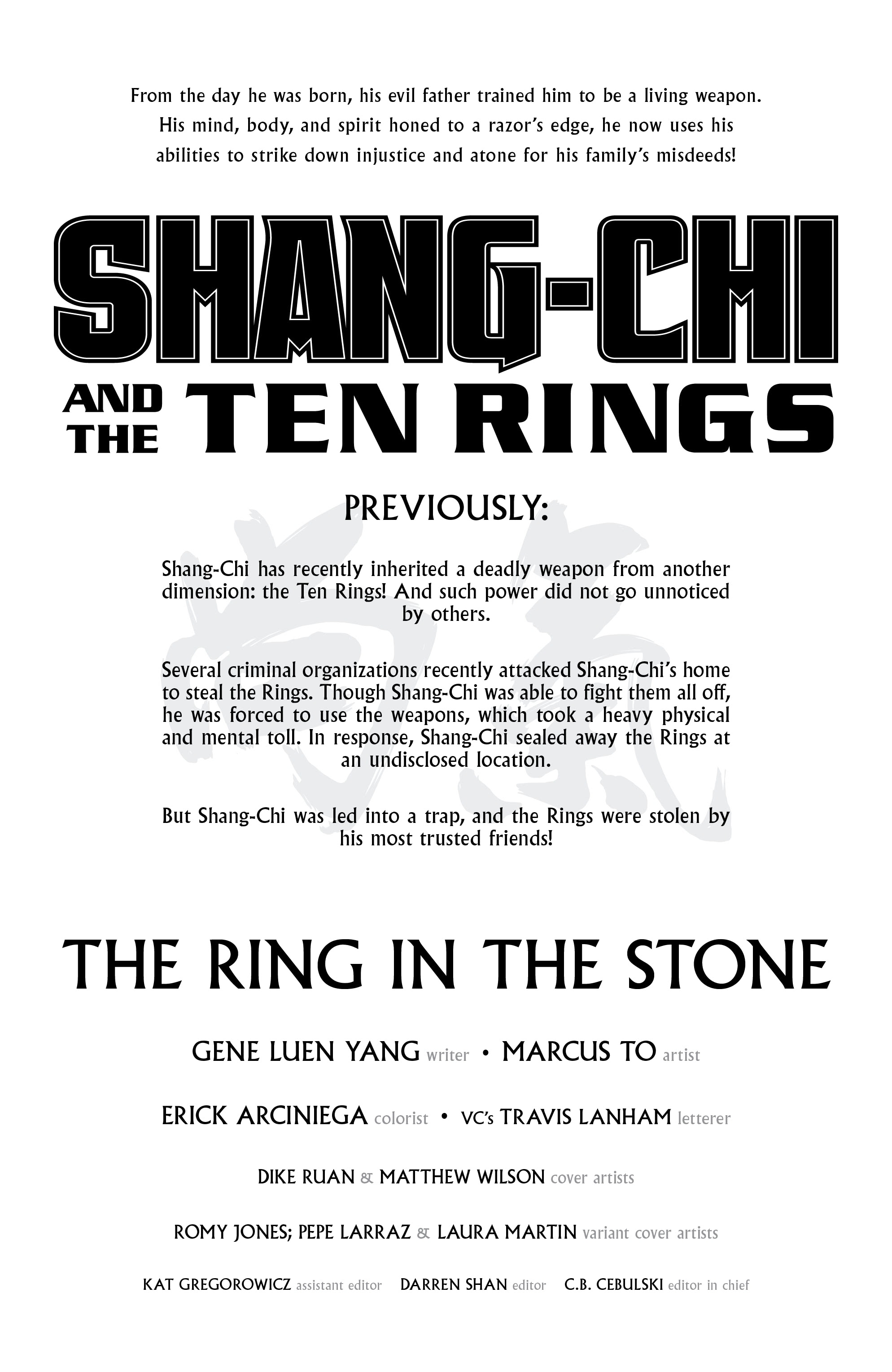 Read online Shang-Chi and the Ten Rings comic -  Issue #3 - 2