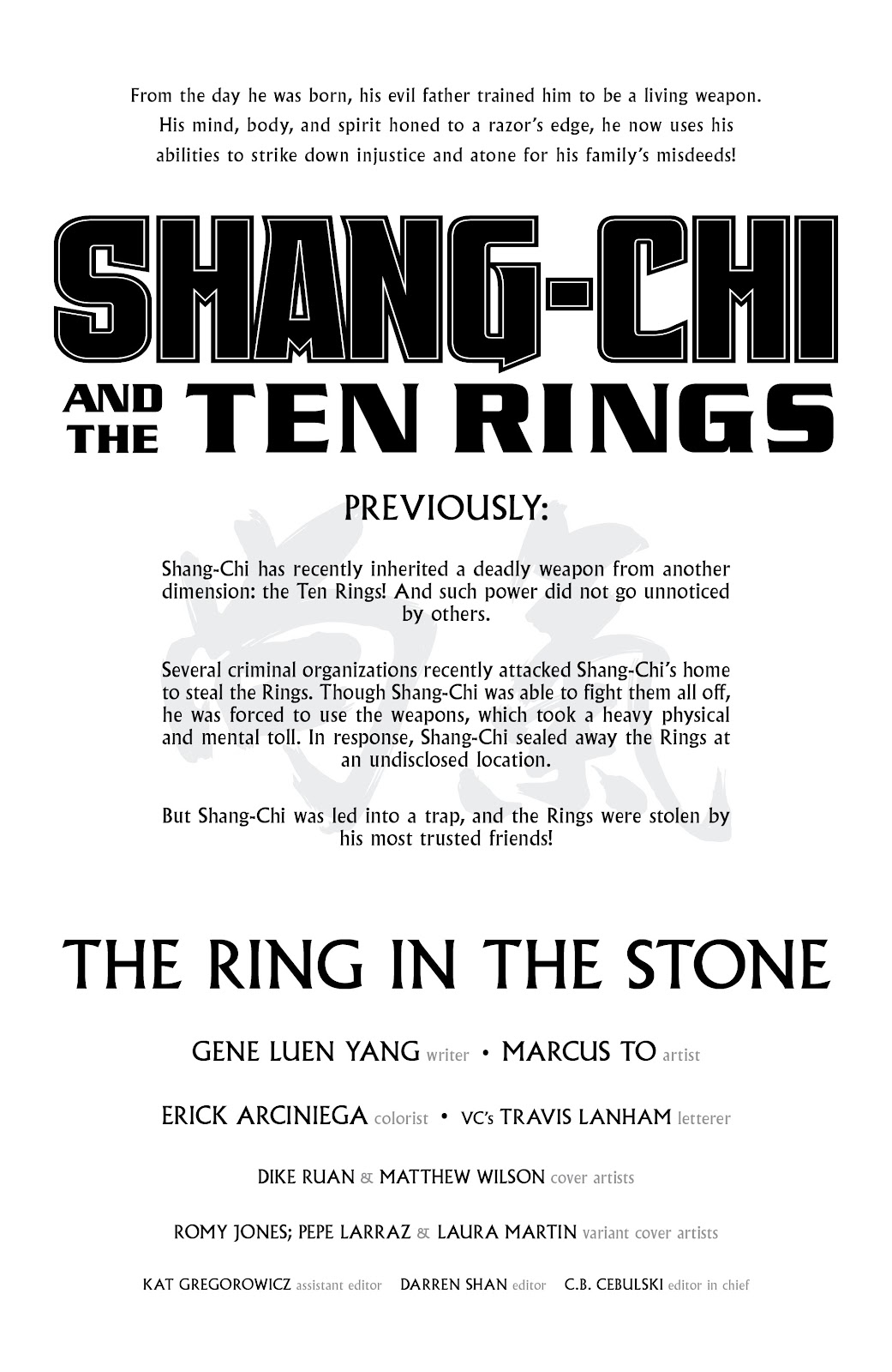 Shang-Chi and the Ten Rings issue 3 - Page 2