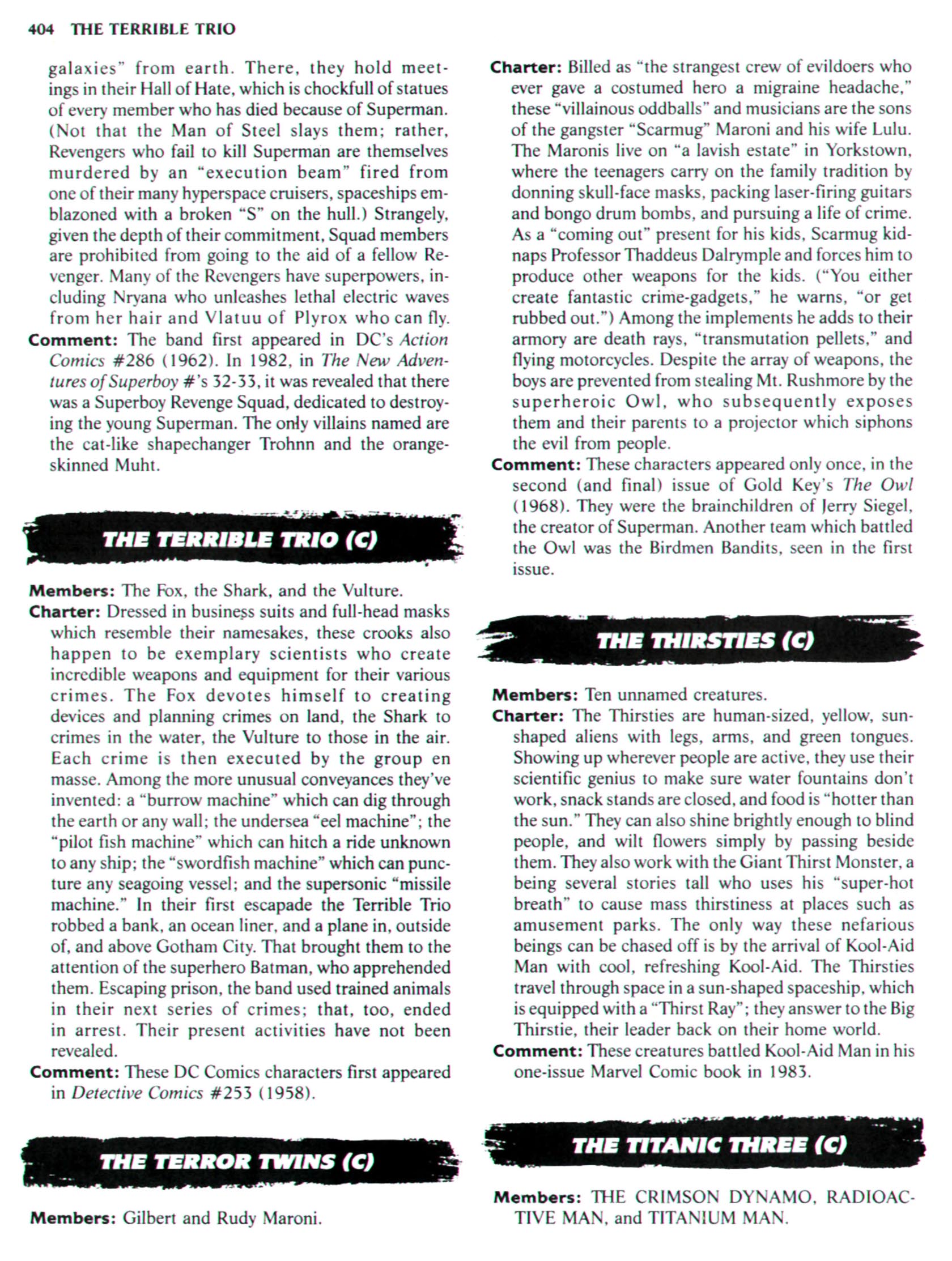 Read online The Encyclopedia of Super Villains comic -  Issue # TPB (Part 2) - 194