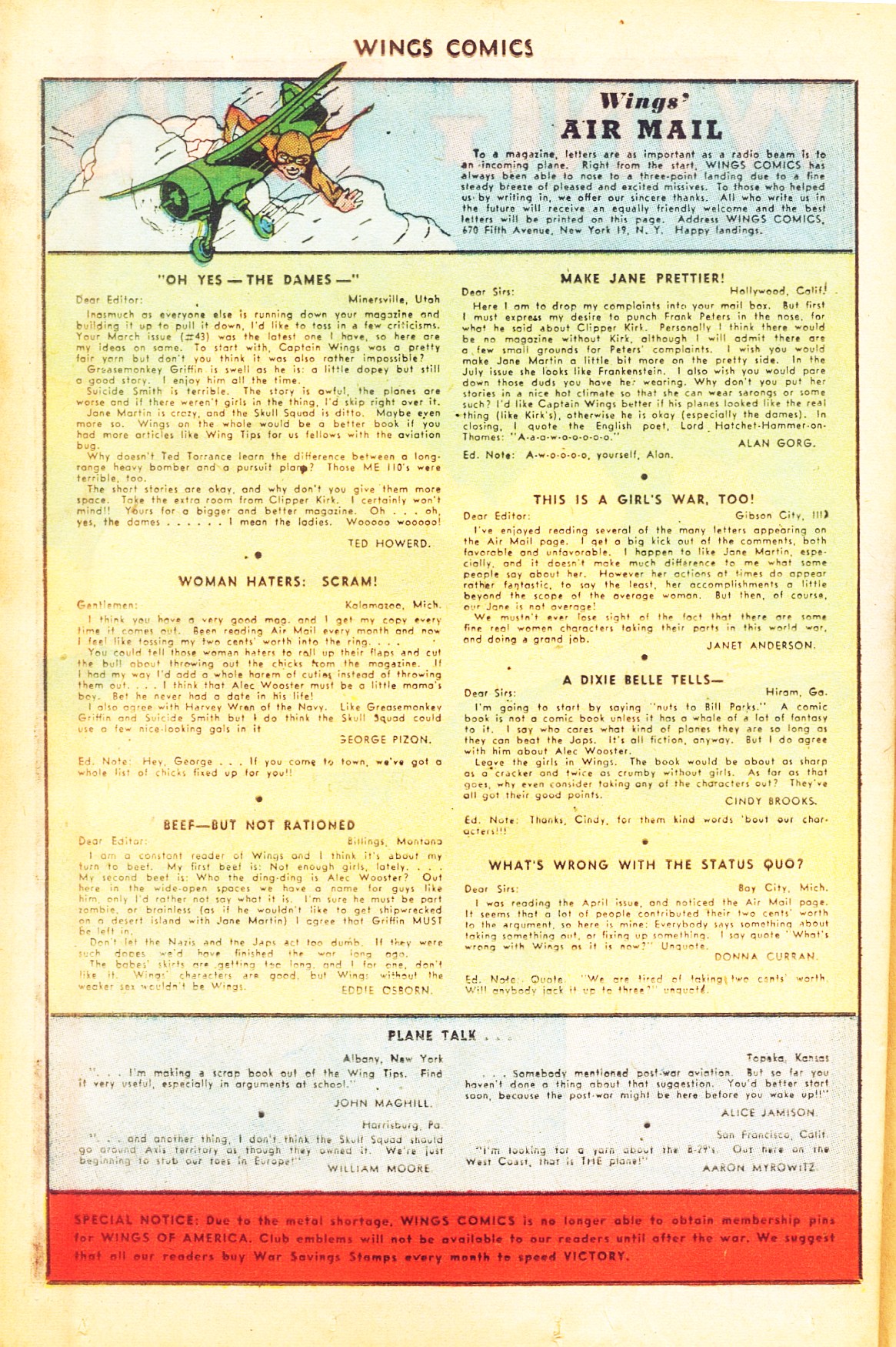 Read online Wings Comics comic -  Issue #51 - 36