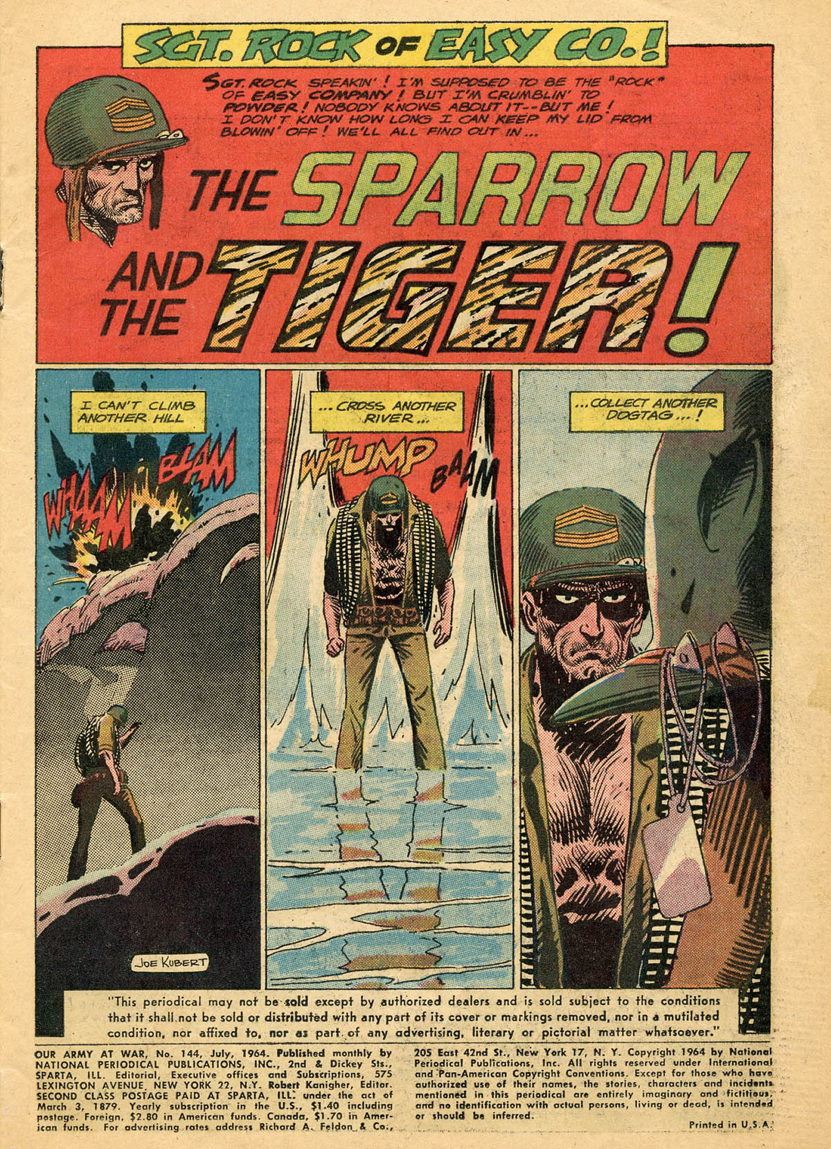 Read online Our Army at War (1952) comic -  Issue #144 - 3