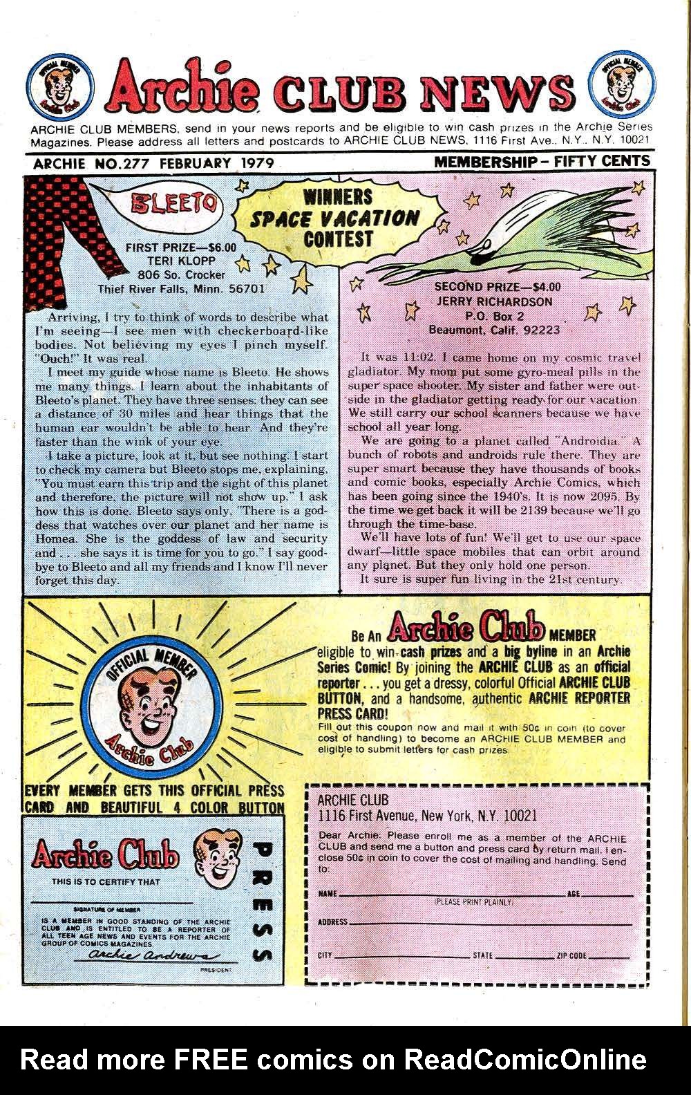 Read online Archie (1960) comic -  Issue #277 - 26