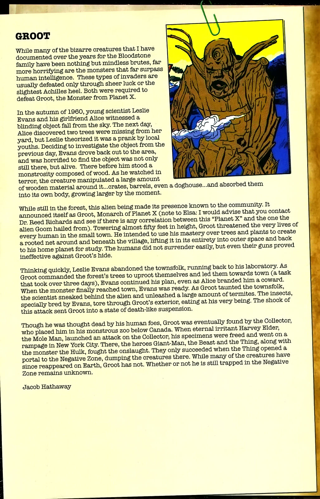 Marvel Monsters: From the Files of Ulysses Bloodstone (and the Monster Hunters) issue Full - Page 16
