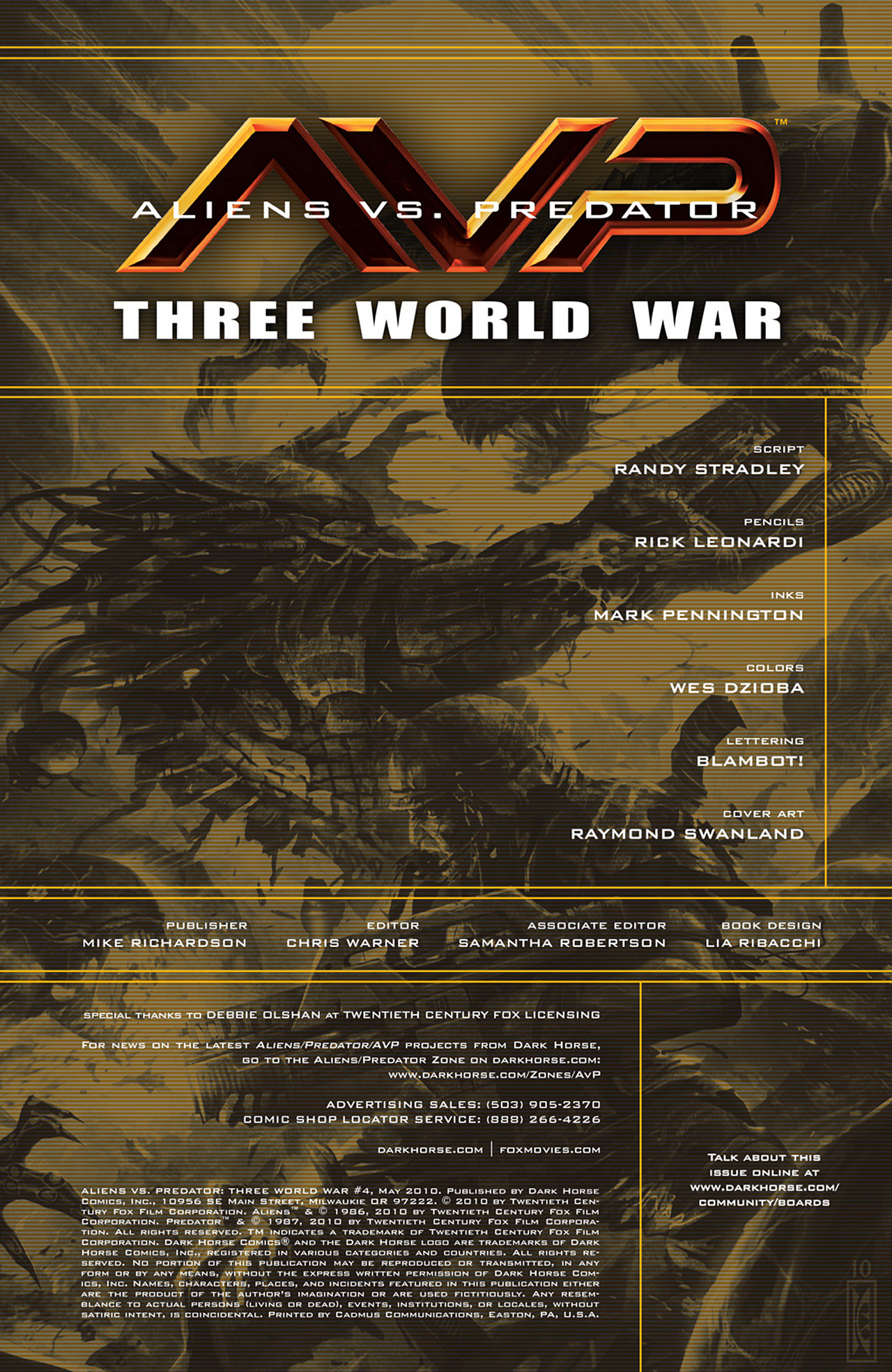 Read online Aliens vs. Predator: Three World War comic -  Issue #4 - 2