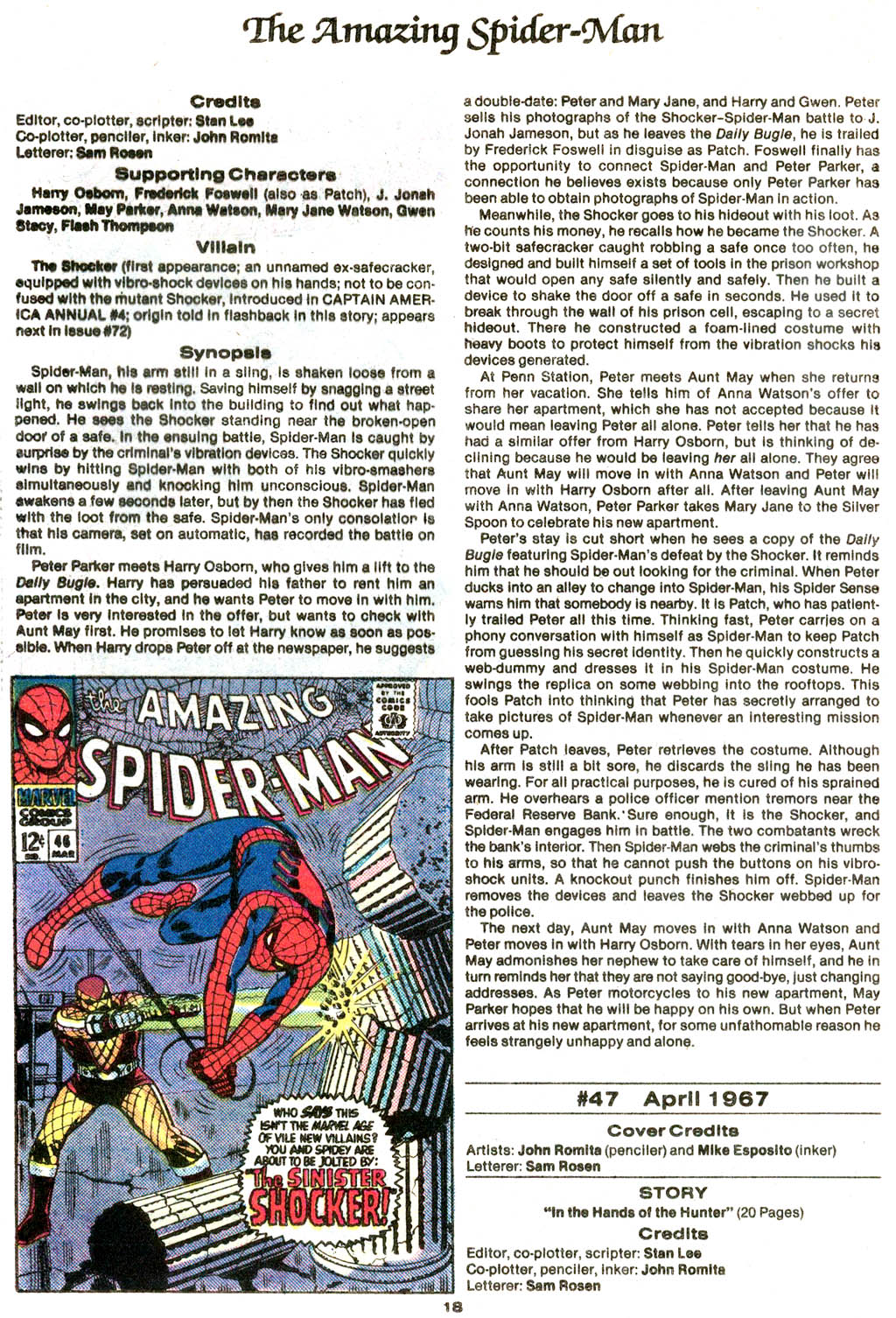 Read online The Official Marvel Index to The Amazing Spider-Man comic -  Issue #2 - 20