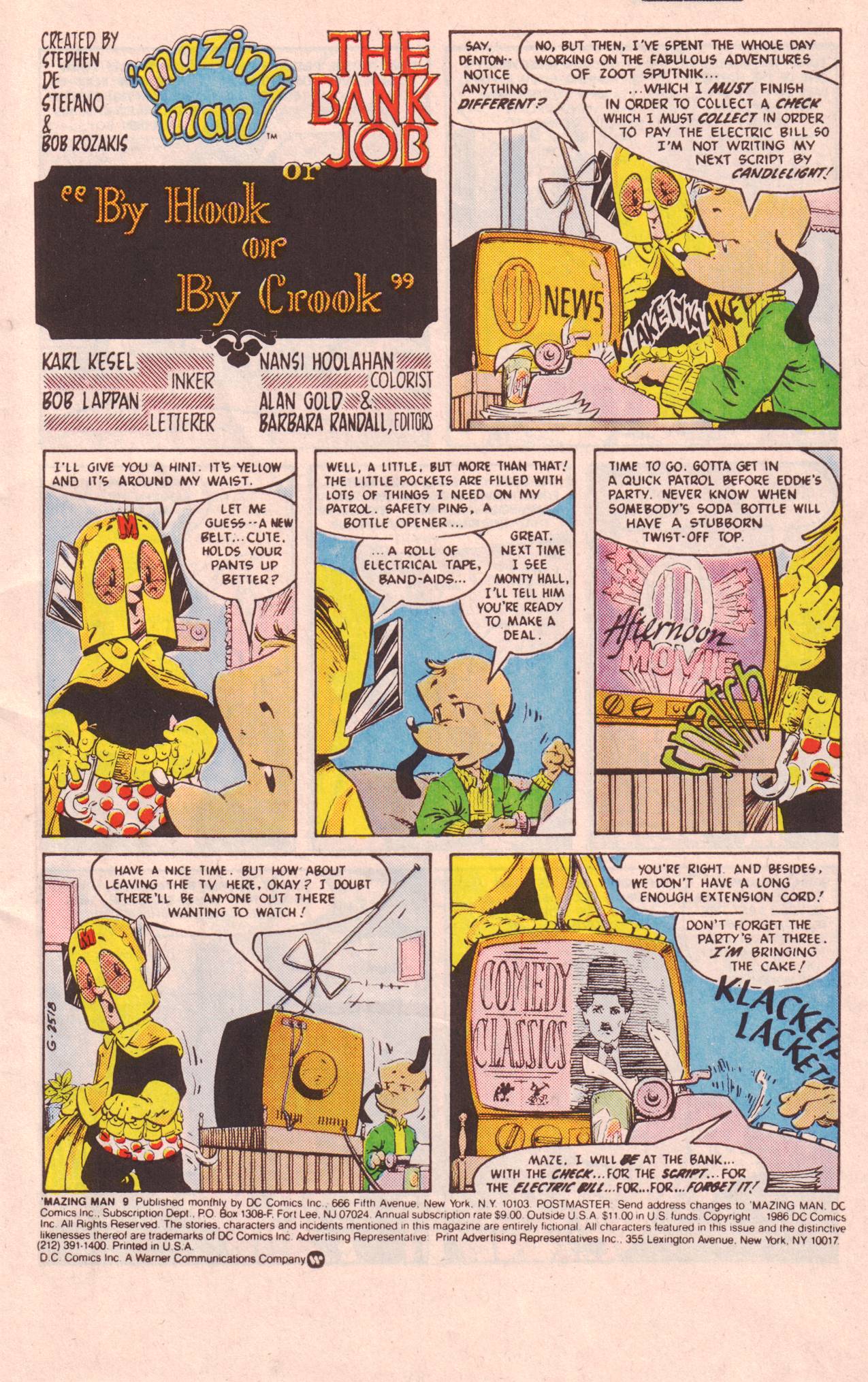 Read online 'Mazing Man comic -  Issue #9 - 2