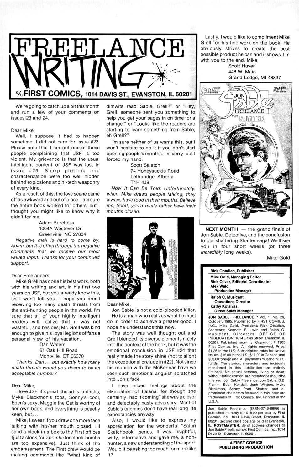 Read online Jon Sable, Freelance comic -  Issue #29 - 2