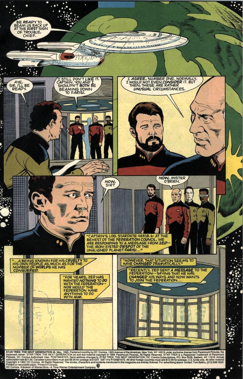 Read online Star Trek: The Next Generation (1989) comic -  Issue #46 - 2