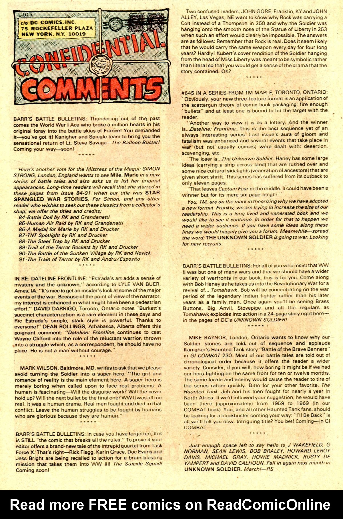 Read online Unknown Soldier (1977) comic -  Issue #260 - 29