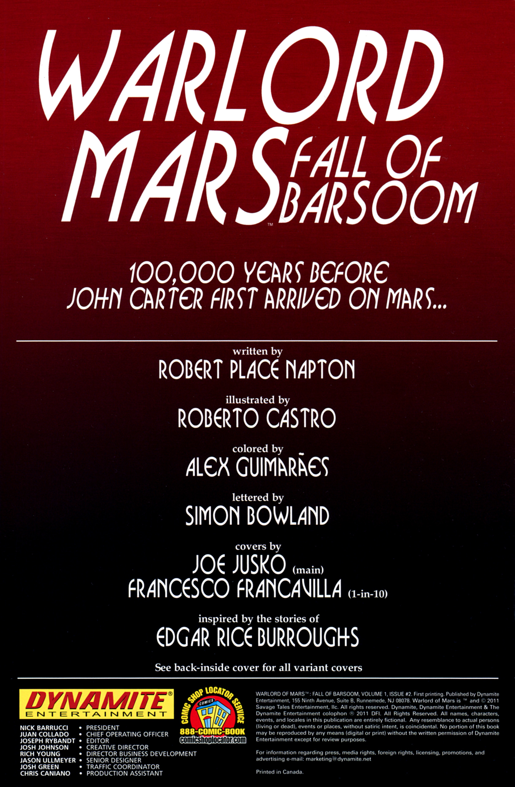 Read online Warlord of Mars: Fall of Barsoom comic -  Issue #2 - 2