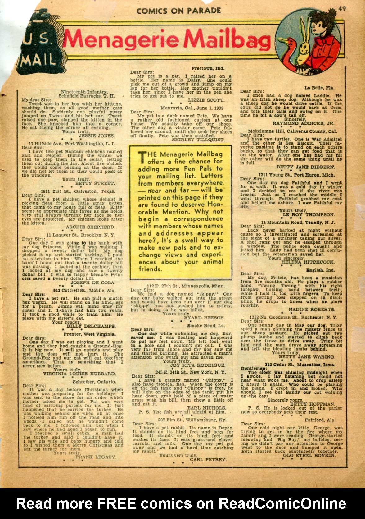 Read online Comics on Parade comic -  Issue #19 - 52