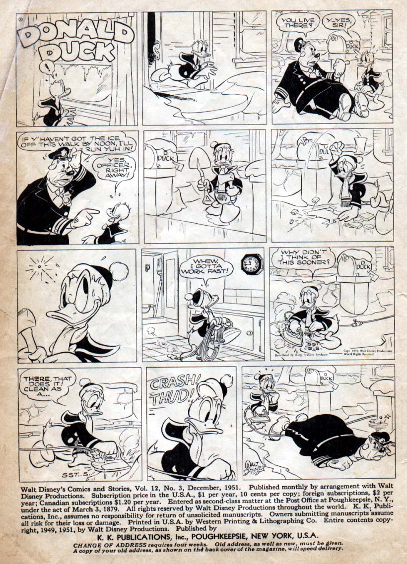 Read online Walt Disney's Comics and Stories comic -  Issue #135 - 2