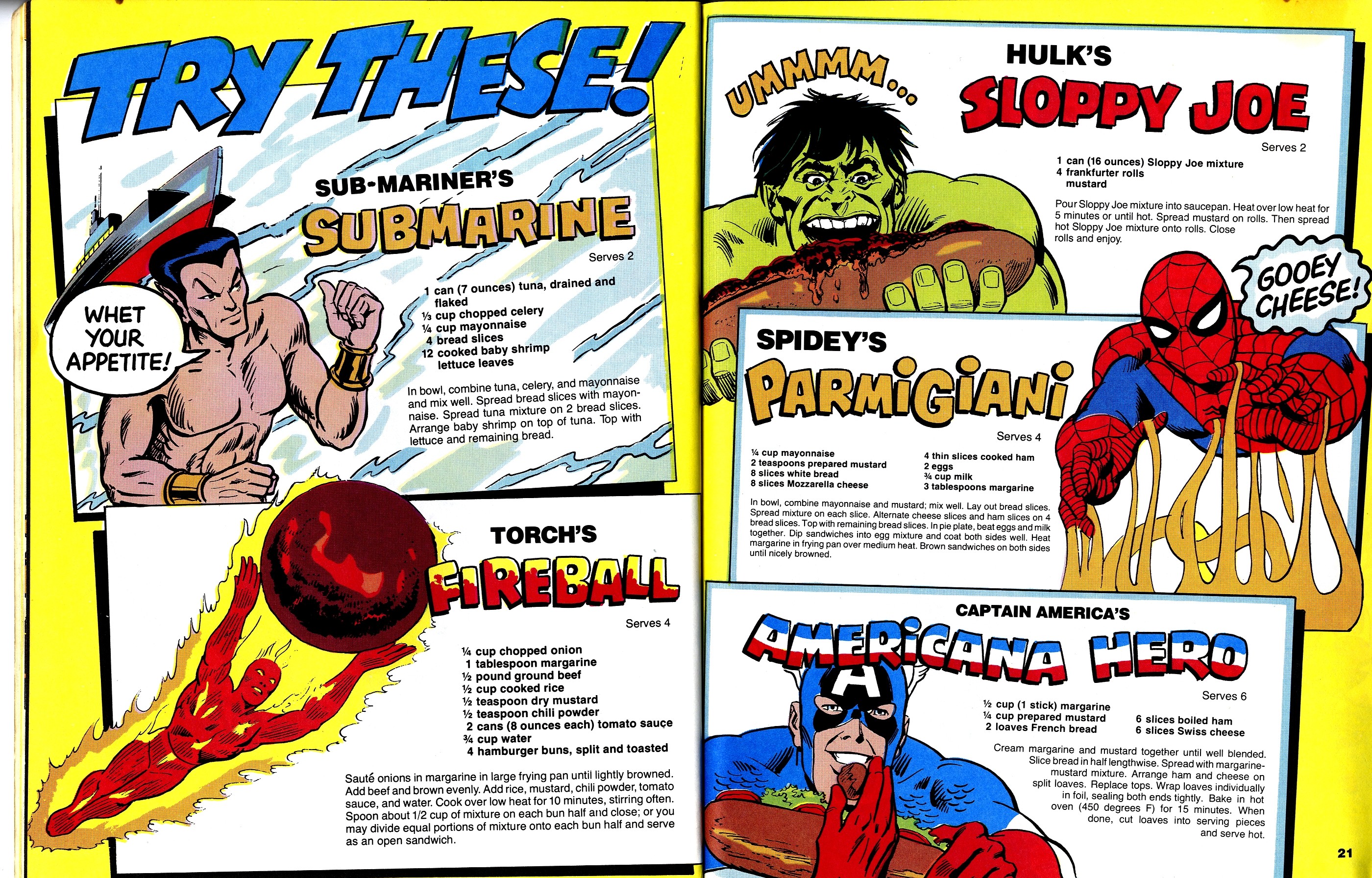 Read online The Mighty Marvel Superheroes' Cookbook comic -  Issue # Full - 12