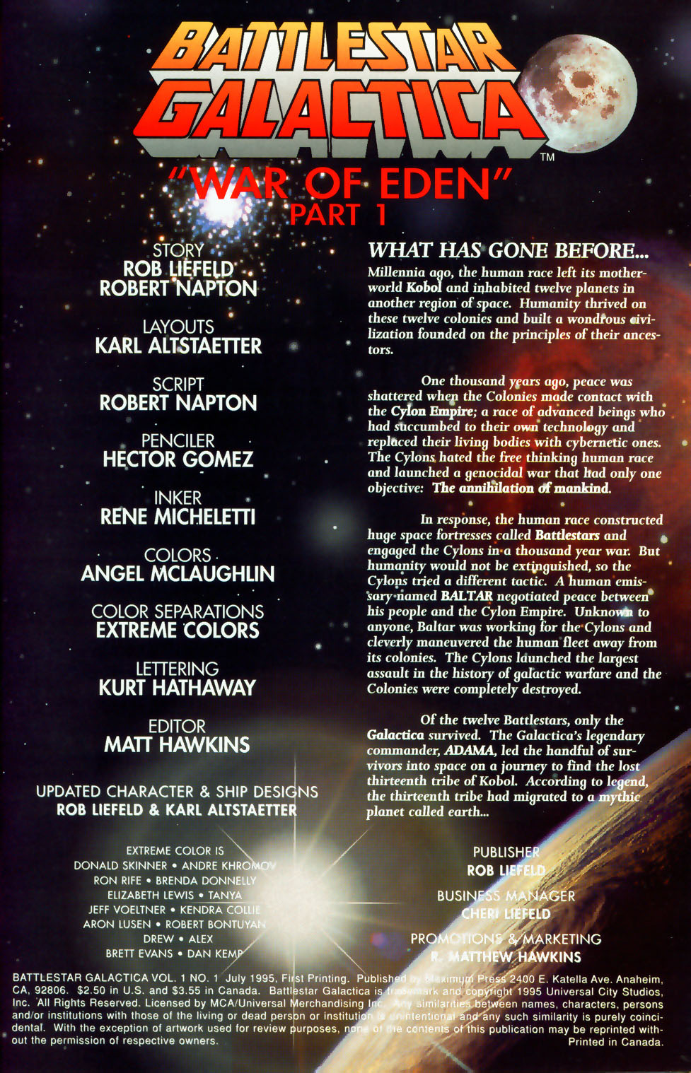 Read online Battlestar Galactica (1995) comic -  Issue #1 - 2
