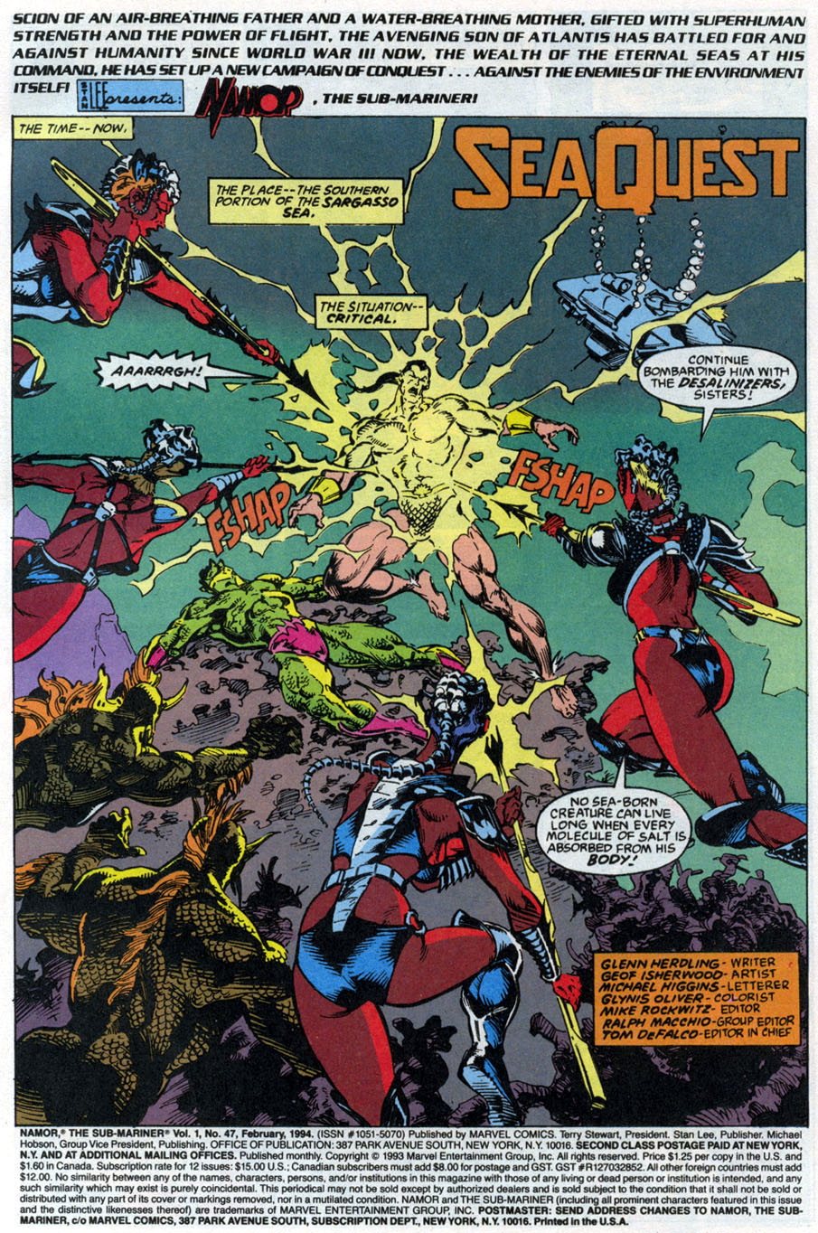 Read online Namor, The Sub-Mariner comic -  Issue #47 - 2