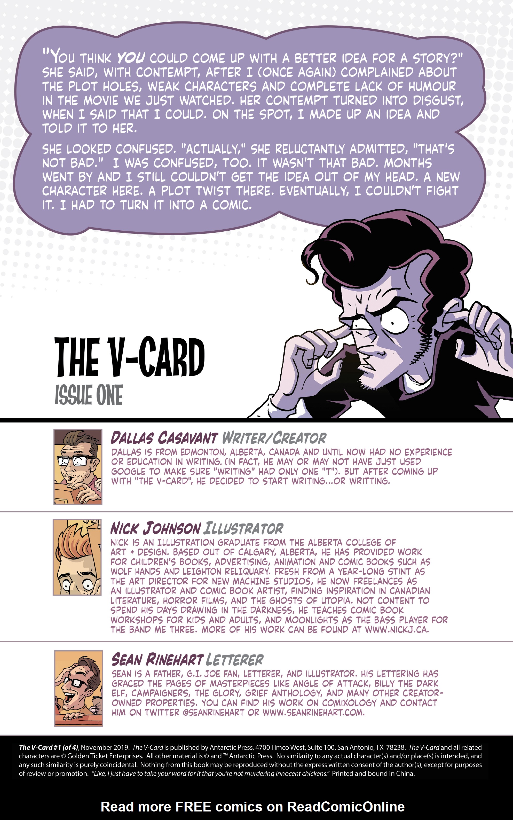 Read online The V-Card comic -  Issue #1 - 2