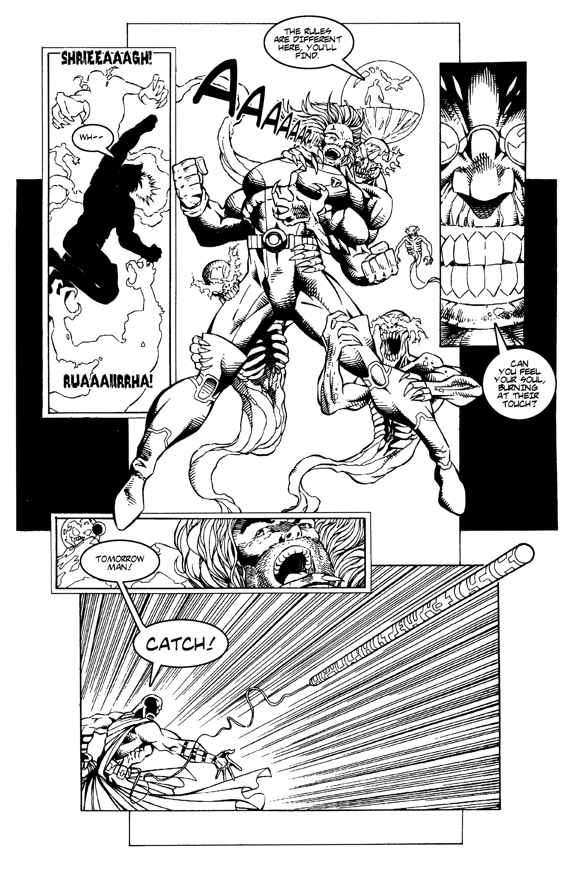 Read online Warrior Nun: Black & White comic -  Issue #10 - 16