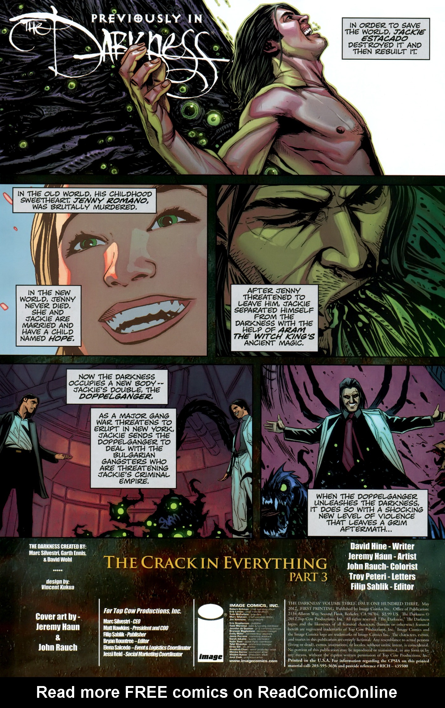 Read online The Darkness (2007) comic -  Issue #103 - 2