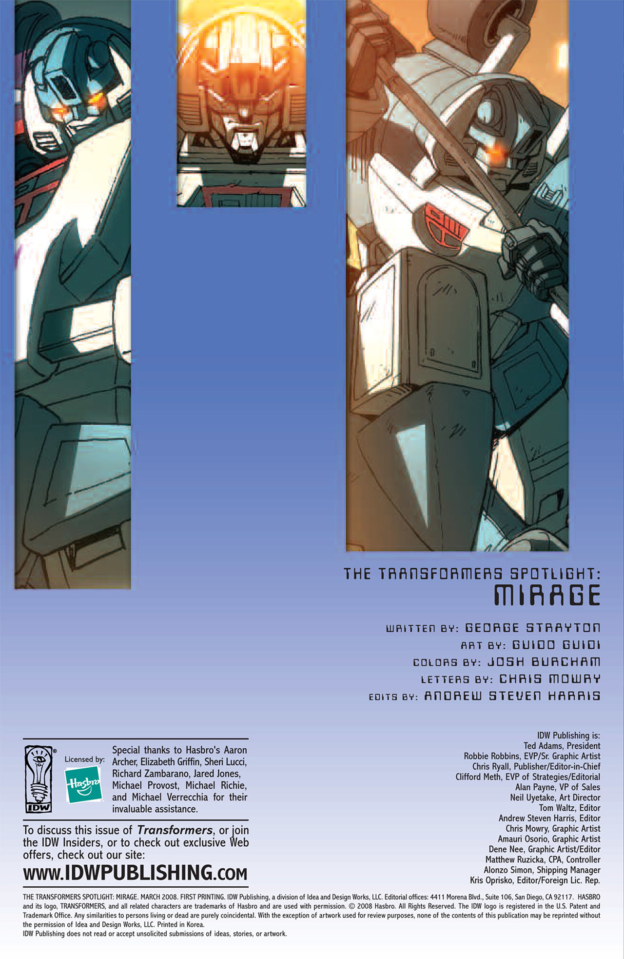 Read online Transformers Spotlight: Mirage comic -  Issue # Full - 3