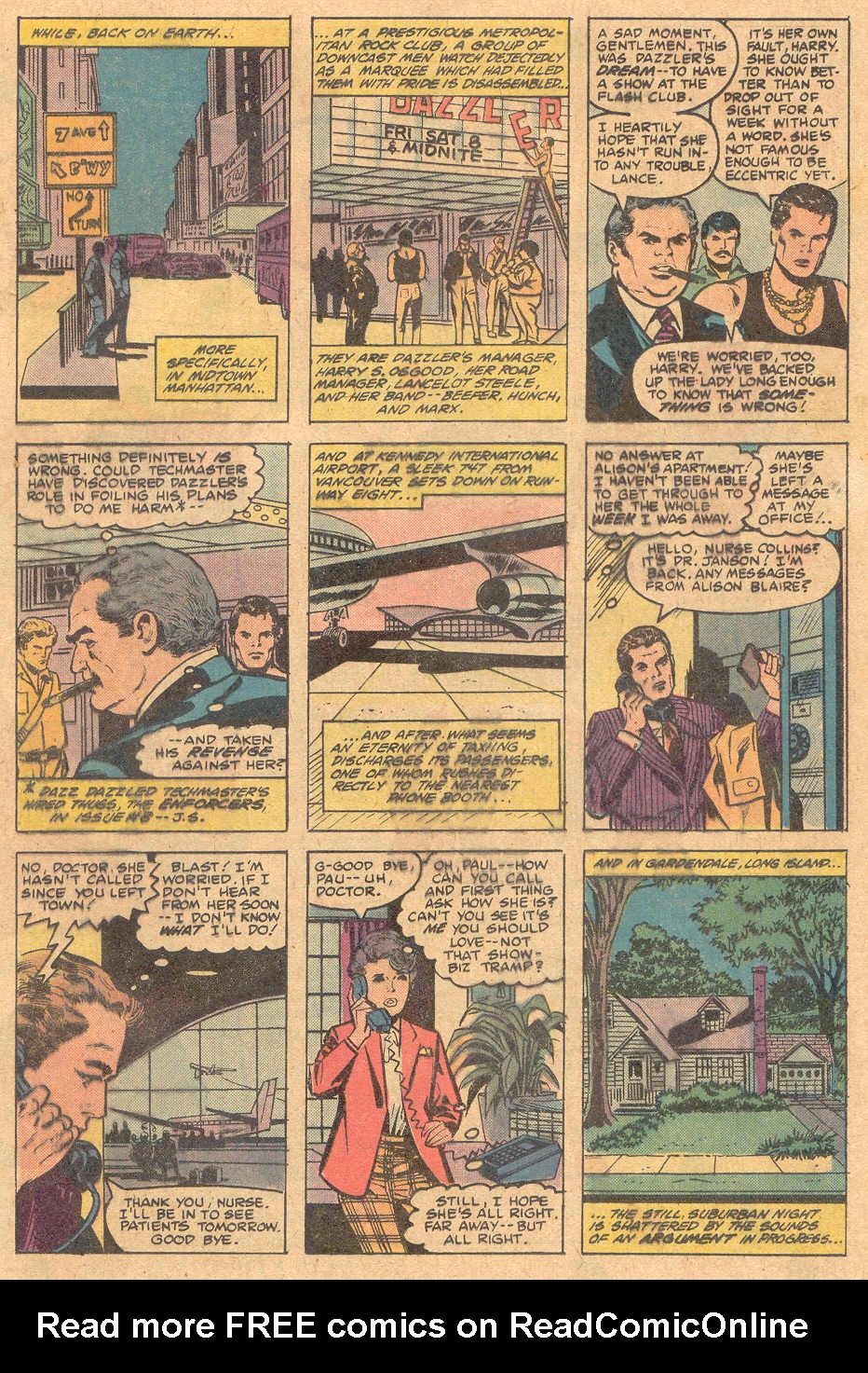 Read online Dazzler (1981) comic -  Issue #10 - 12