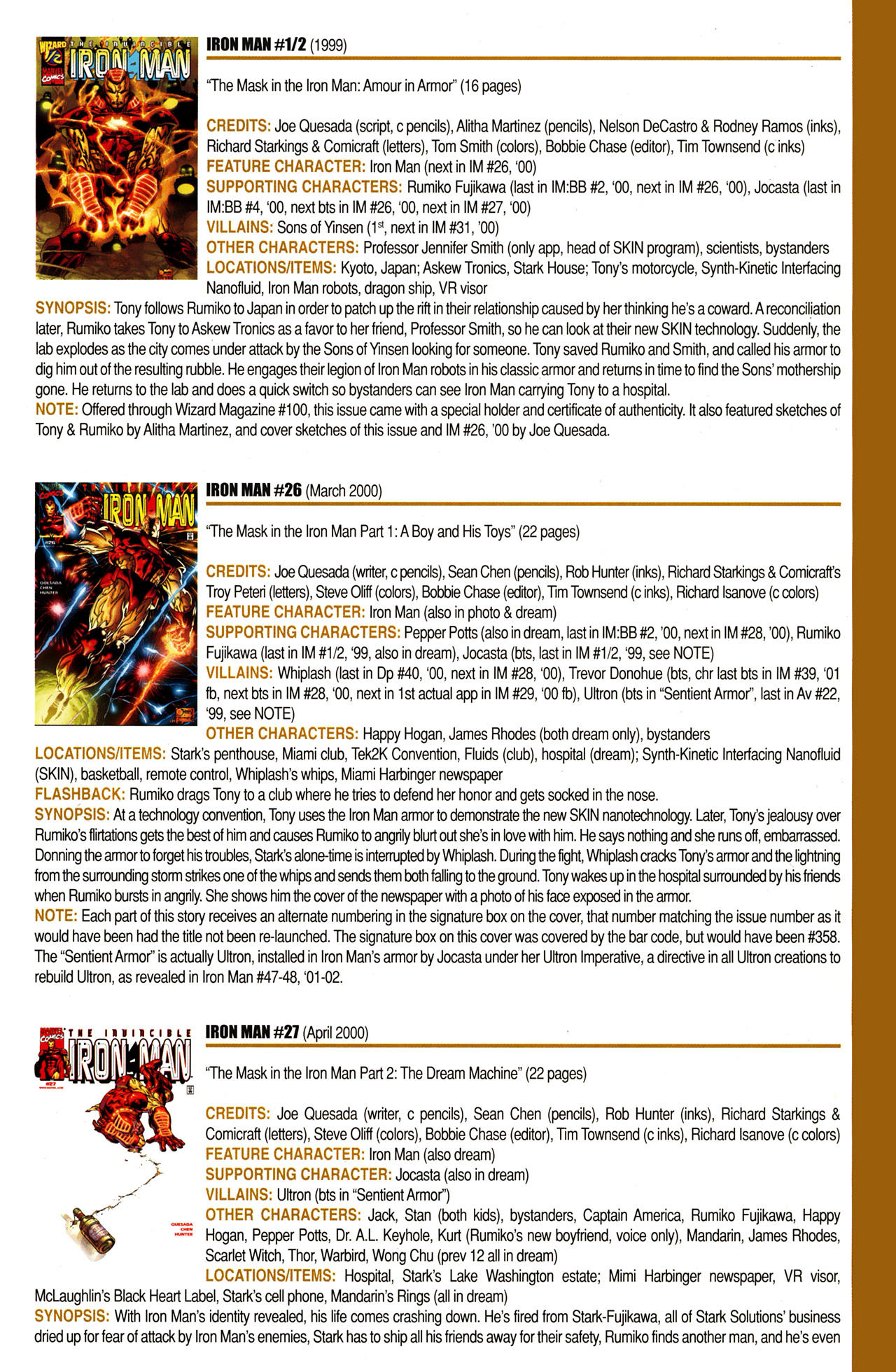 Read online Official Index to the Marvel Universe comic -  Issue #10 - 41