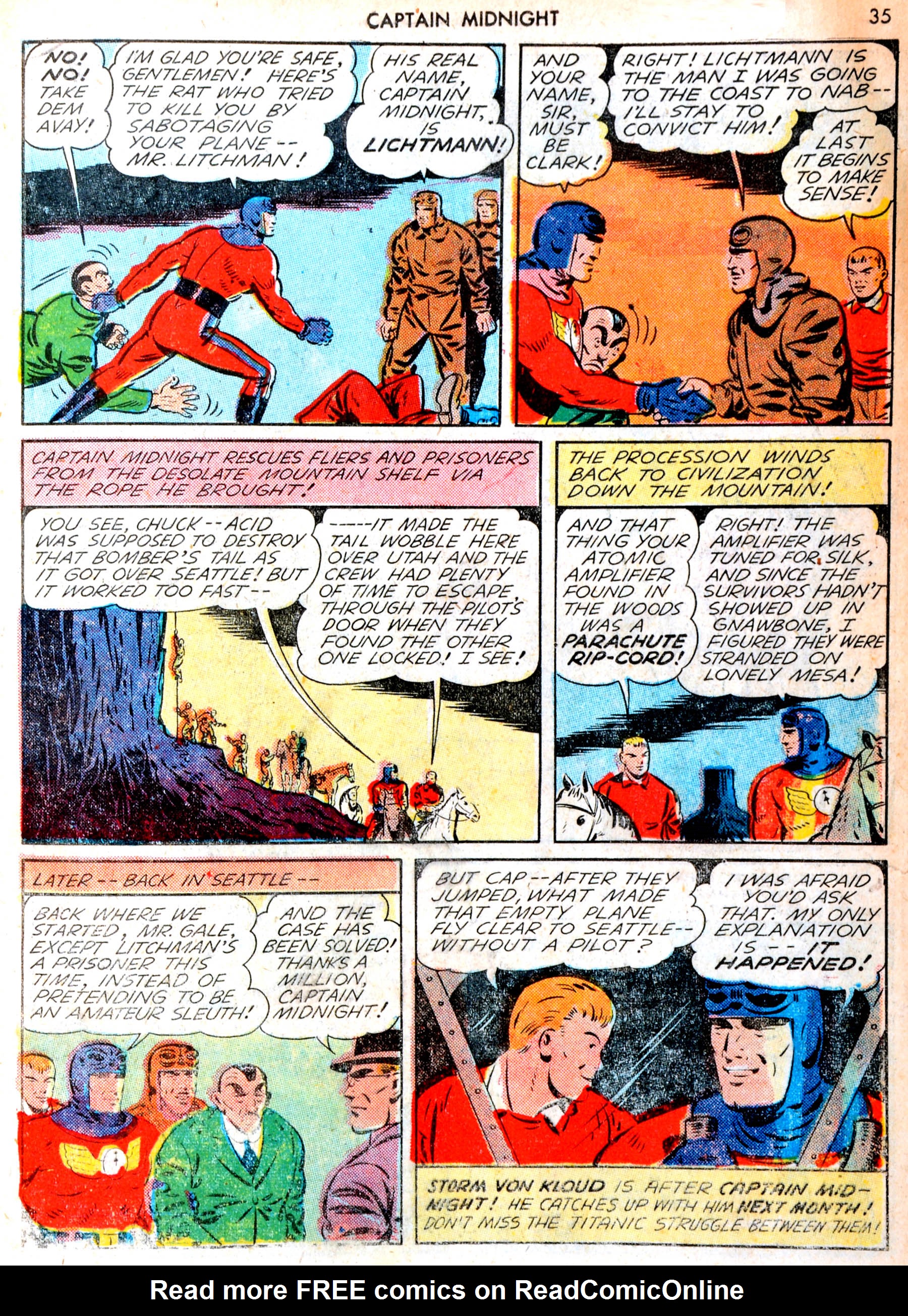 Read online Captain Midnight (1942) comic -  Issue #13 - 34