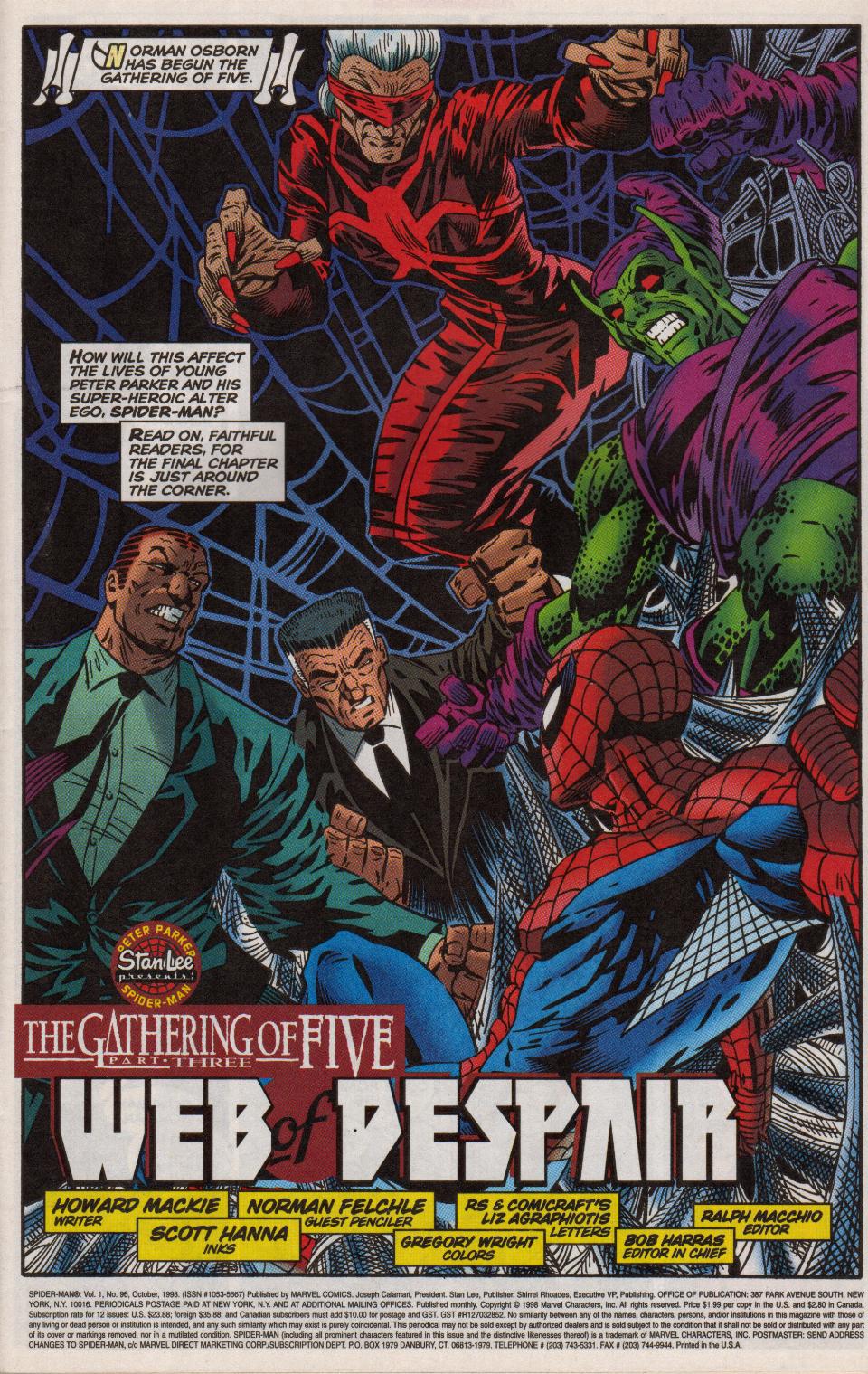 Read online Spider-Man (1990) comic -  Issue #96 - Web of Despair - 2