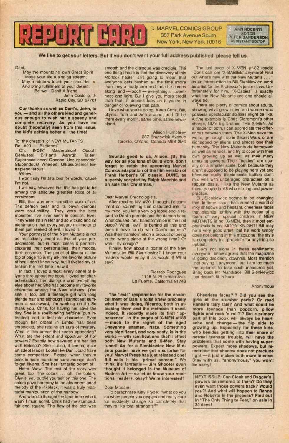 Read online The New Mutants comic -  Issue #24 - 24