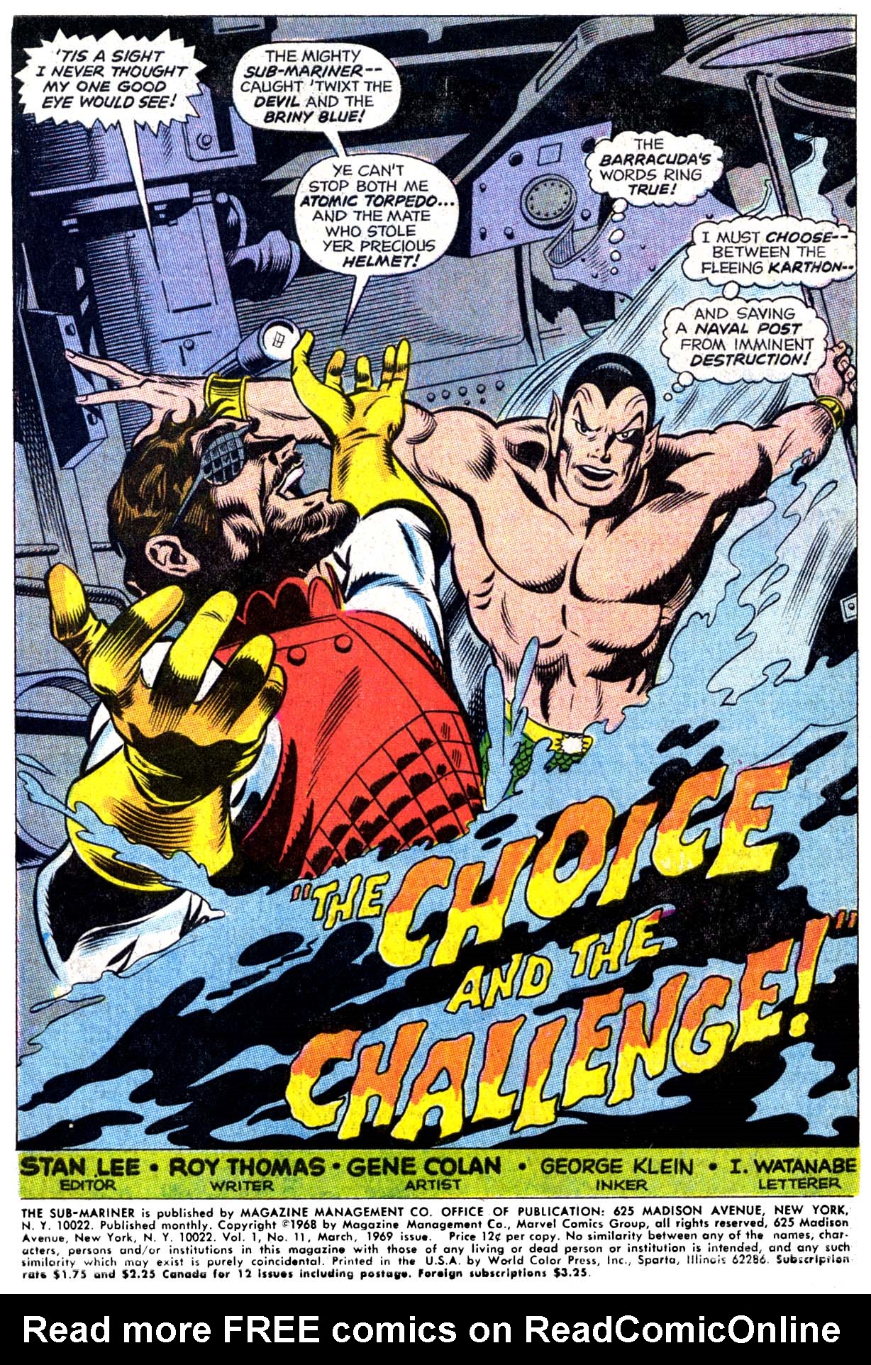 Read online The Sub-Mariner comic -  Issue #11 - 2