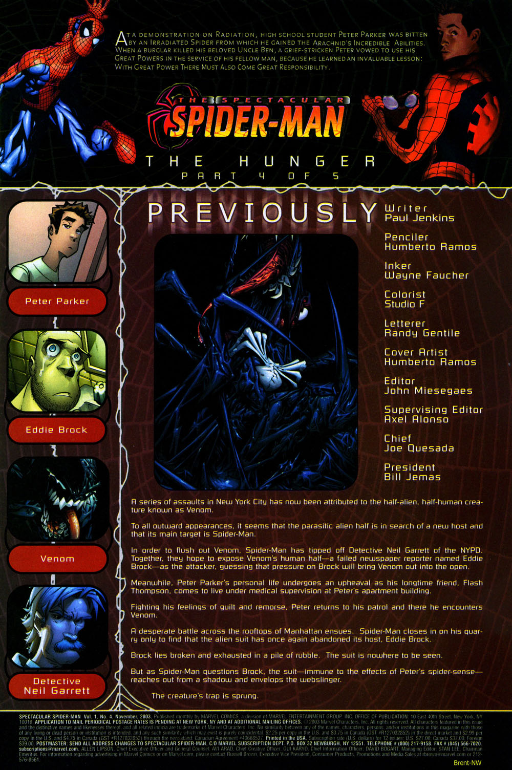 Read online The Spectacular Spider-Man (2003) comic -  Issue #4 - 2