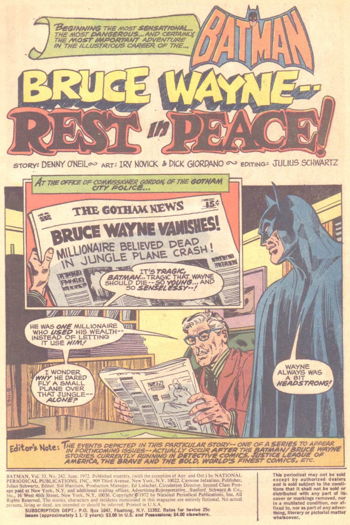 Read online Batman (1940) comic -  Issue #242 - 2