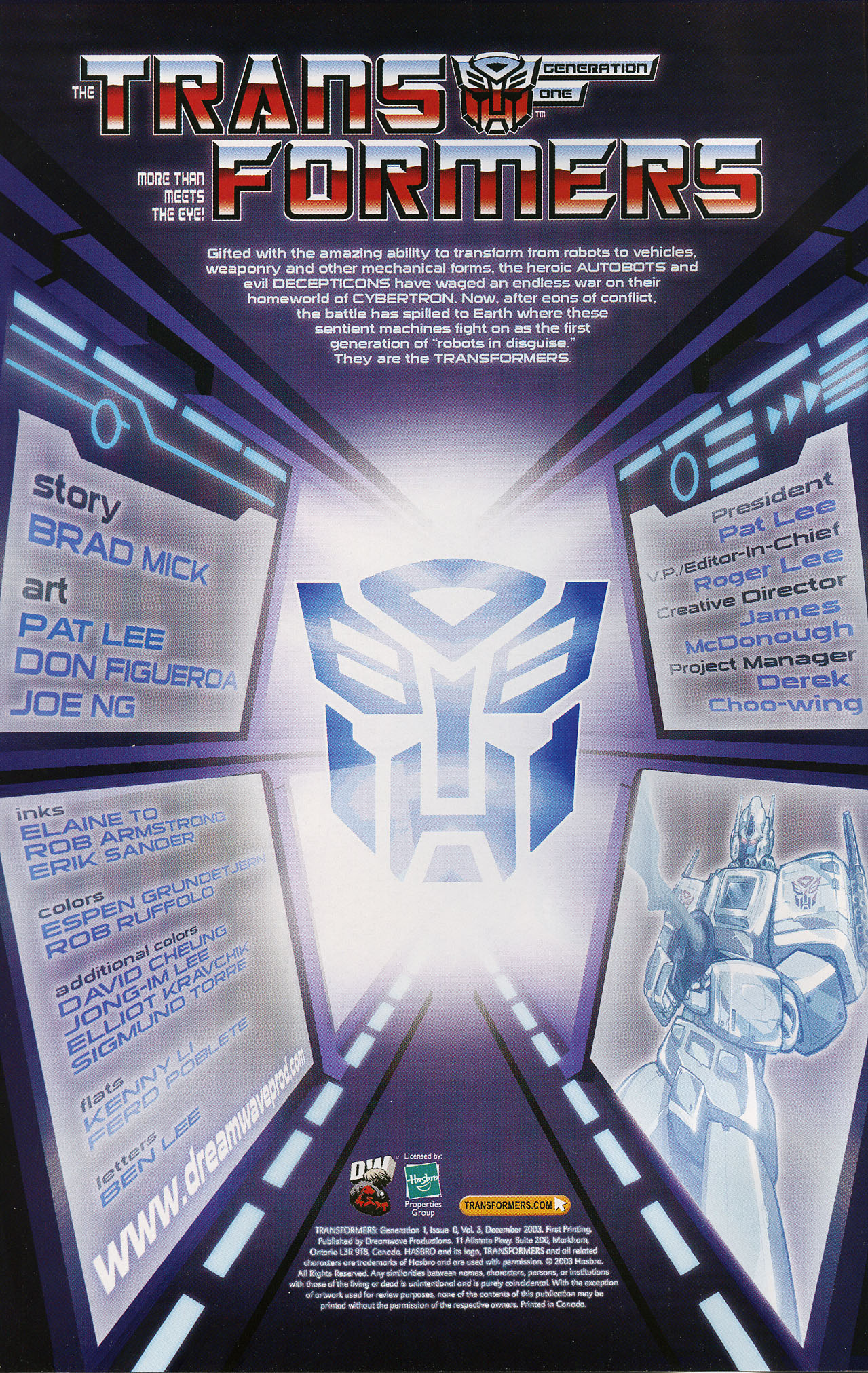 Read online Transformers: Generation 1 (2004) comic -  Issue #0 - 2