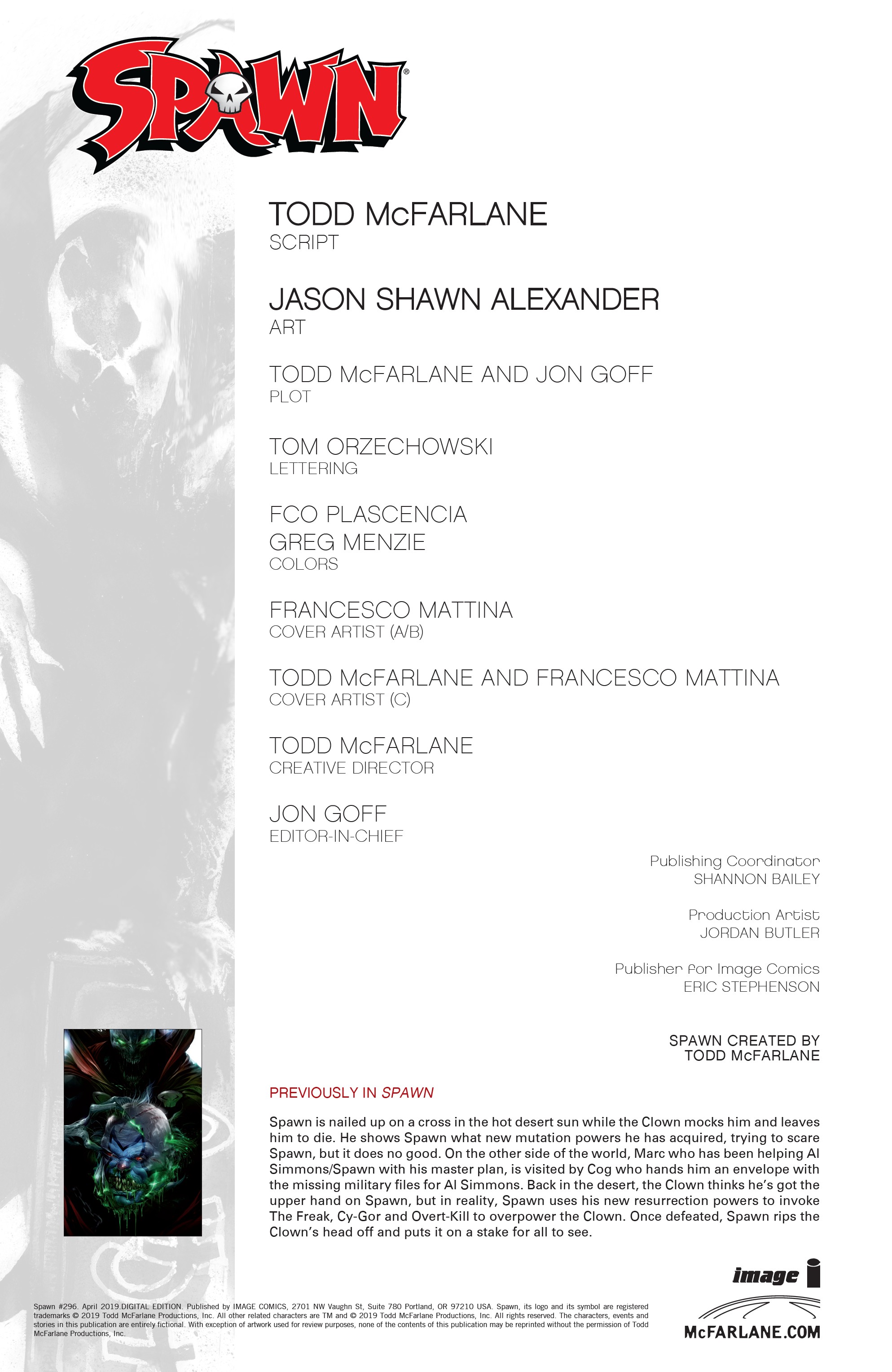 Read online Spawn comic -  Issue #296 - 2