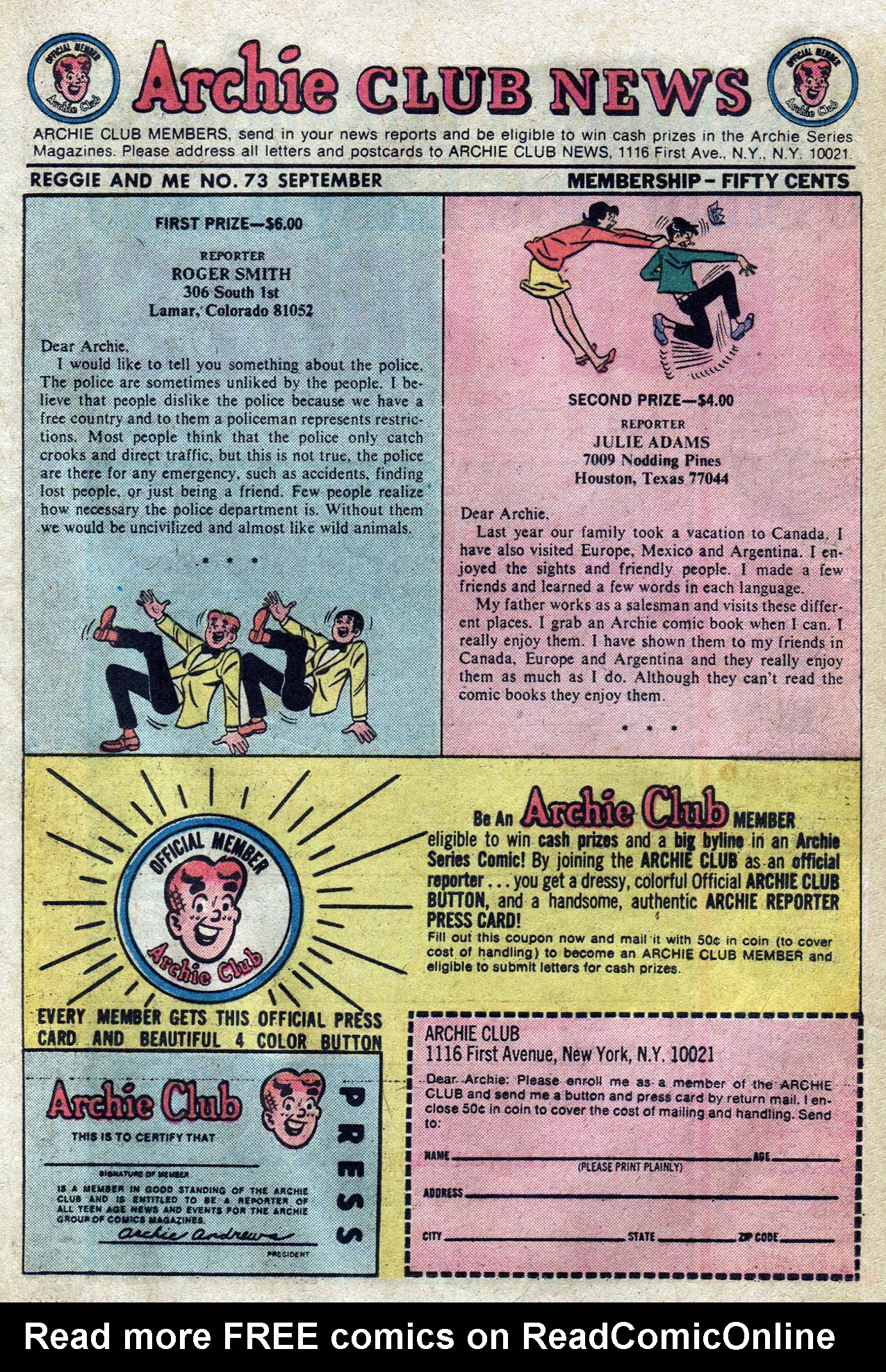 Read online Reggie and Me (1966) comic -  Issue #73 - 19