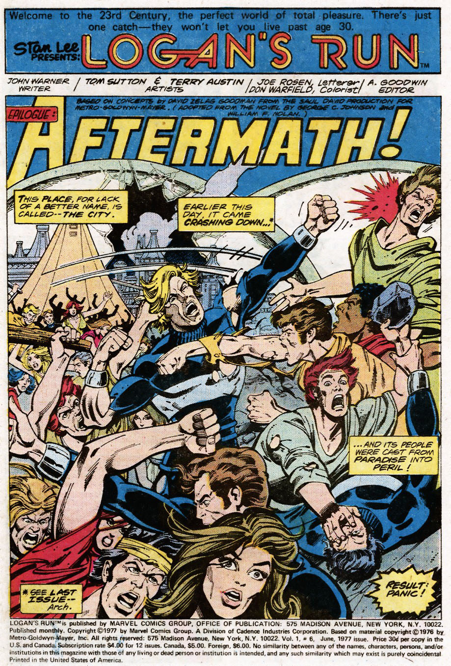 Read online Logan's Run comic -  Issue #6 - 2