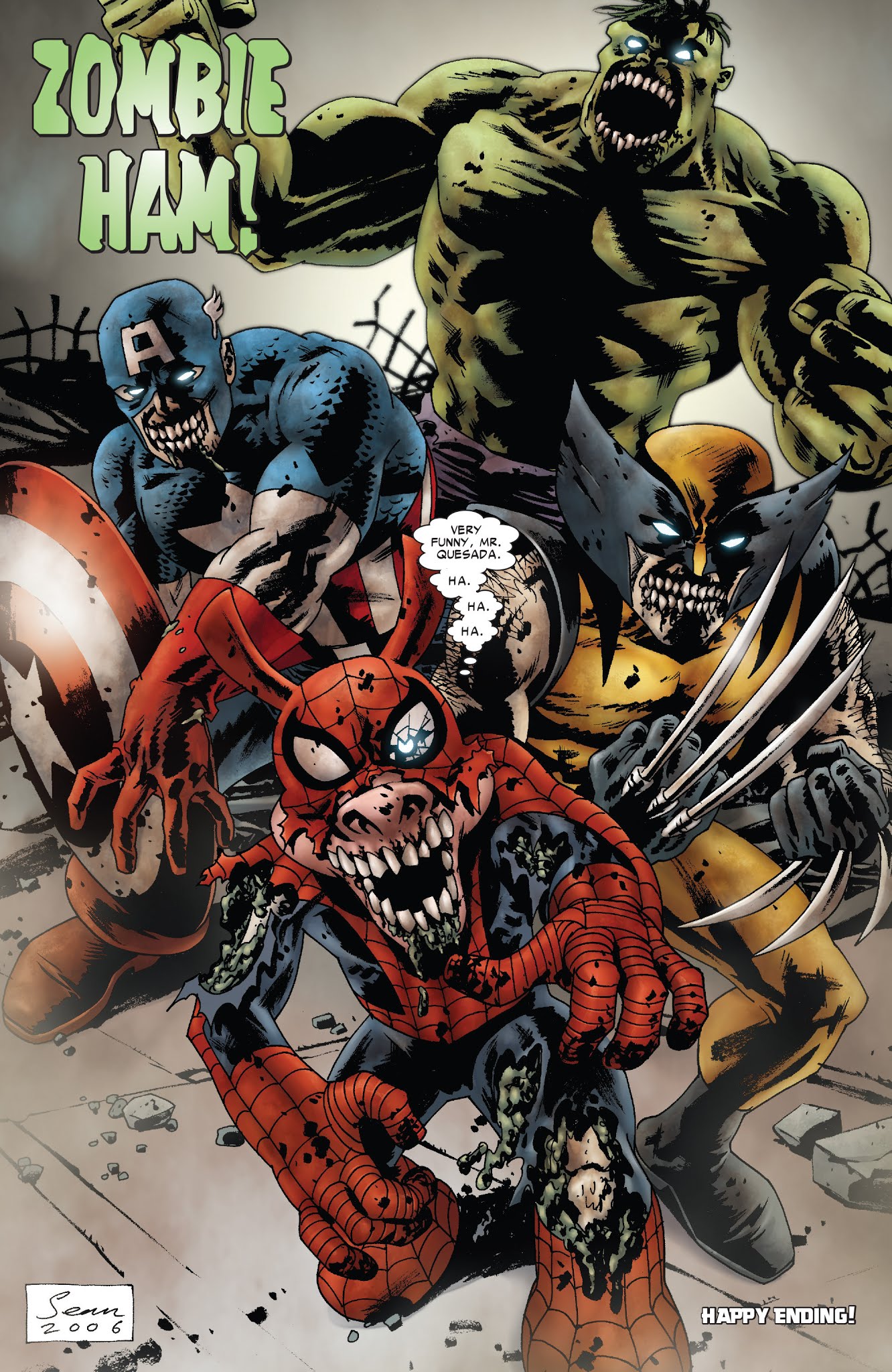 Read online Ultimate Civil War: Spider-Ham comic -  Issue # Full - 25
