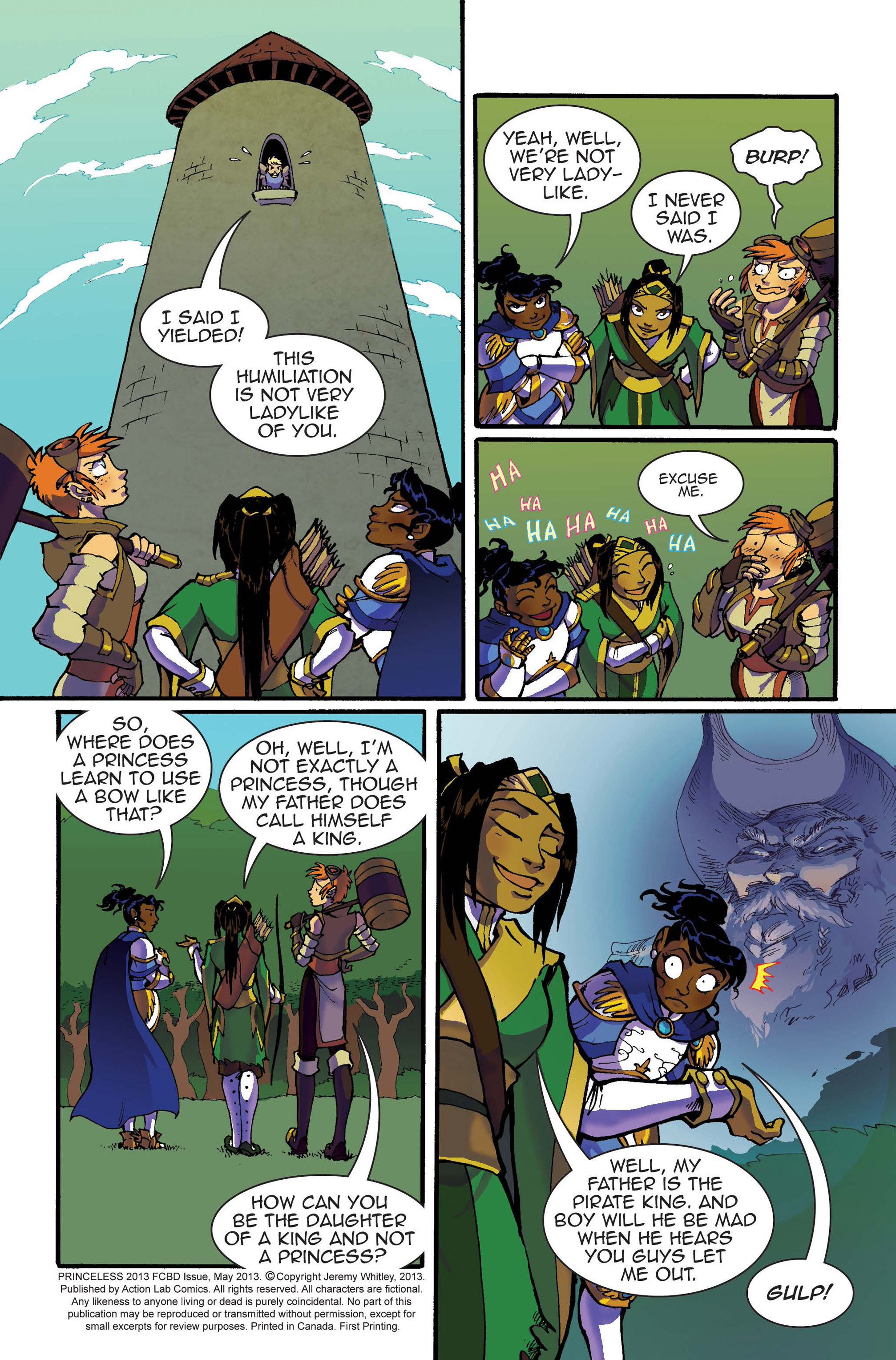 Read online Princeless Vol 2 comic -  Issue # _Special - Girls Who Fight Boys - 14